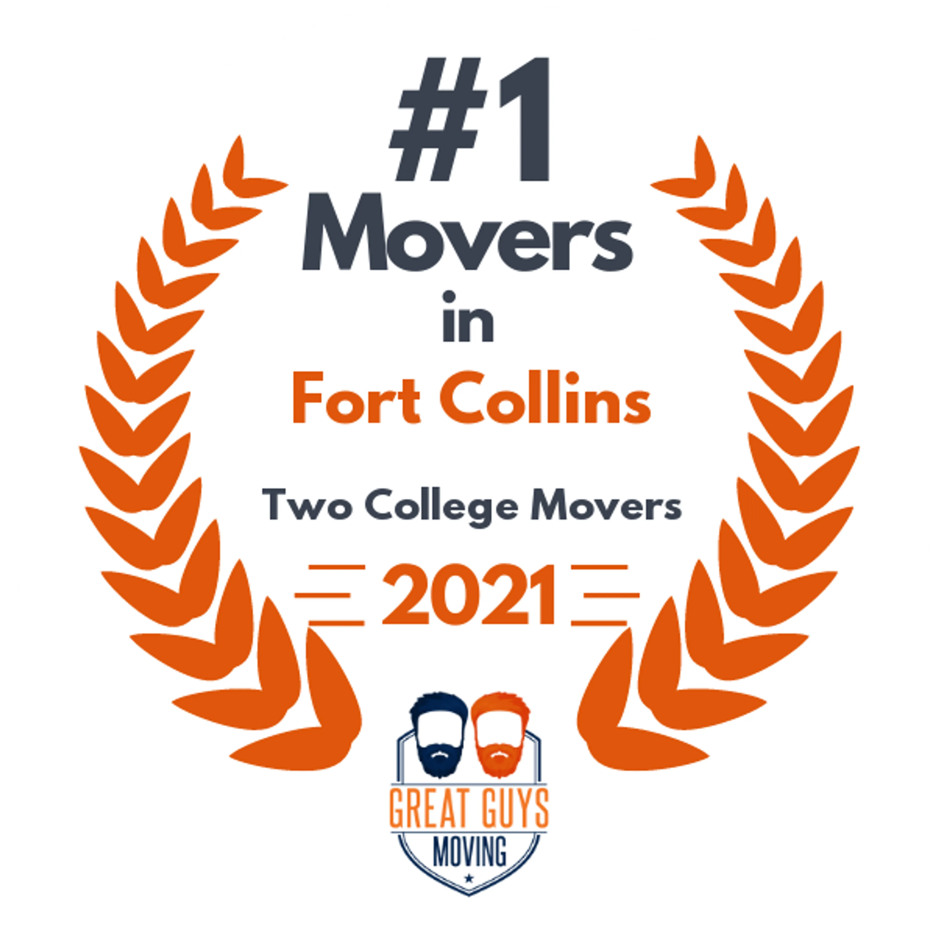 #1 Ranked Movers in Fort Collins, CO 2021 award