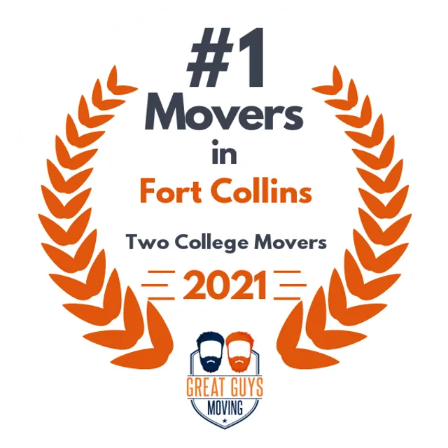 #1 Ranked Movers in Fort Collins, CO 2021 award