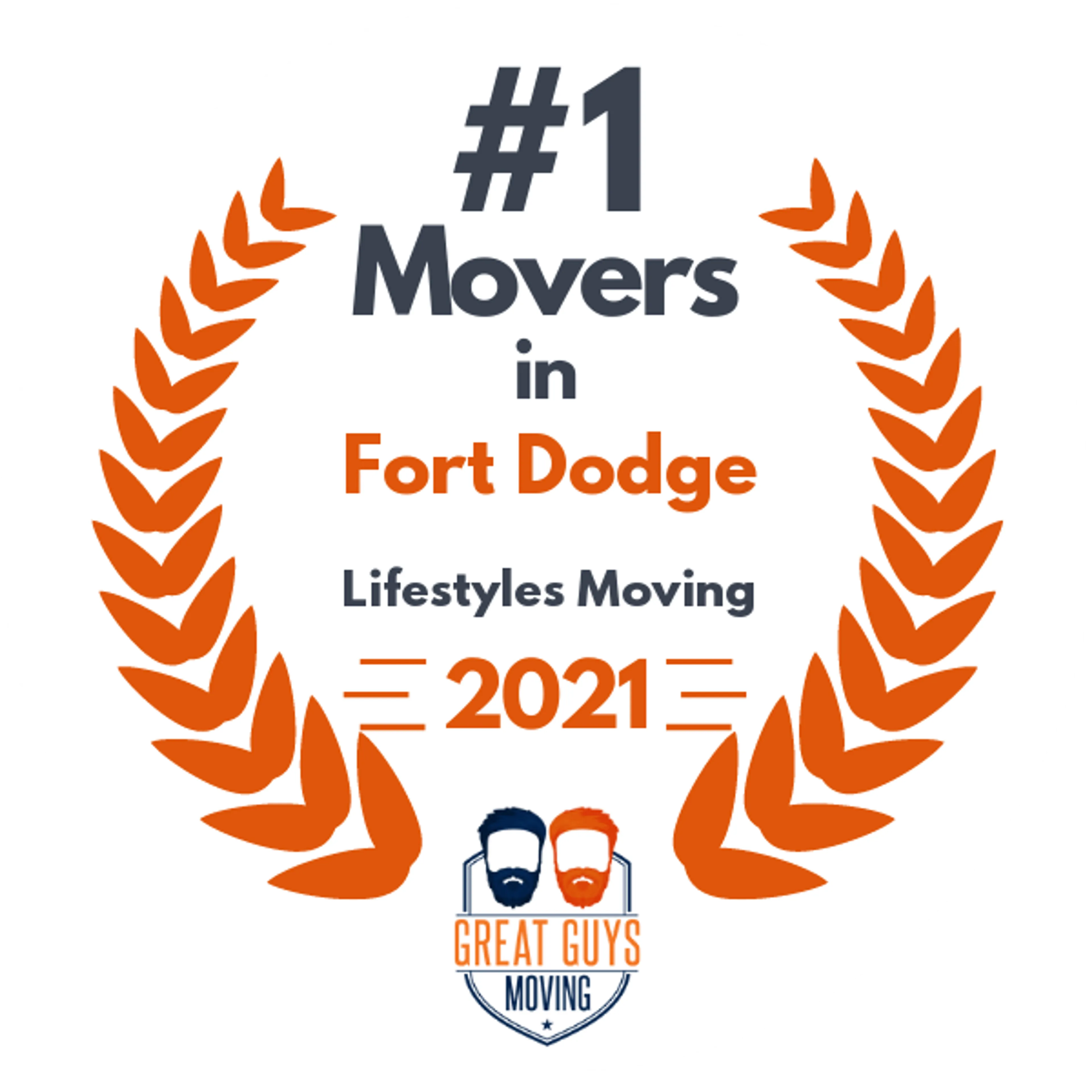 #1 Ranked Movers in Des Moines, IA 2021 award