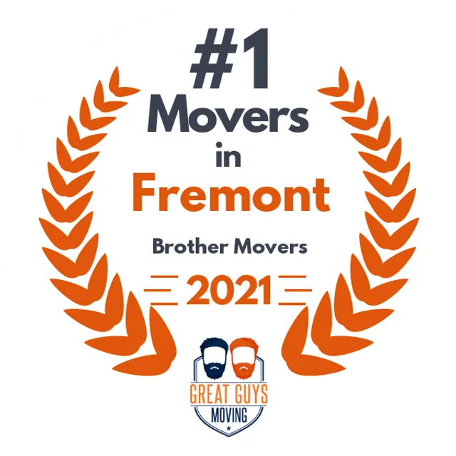 #1 Ranked Movers in San Jose, CA 2021 award