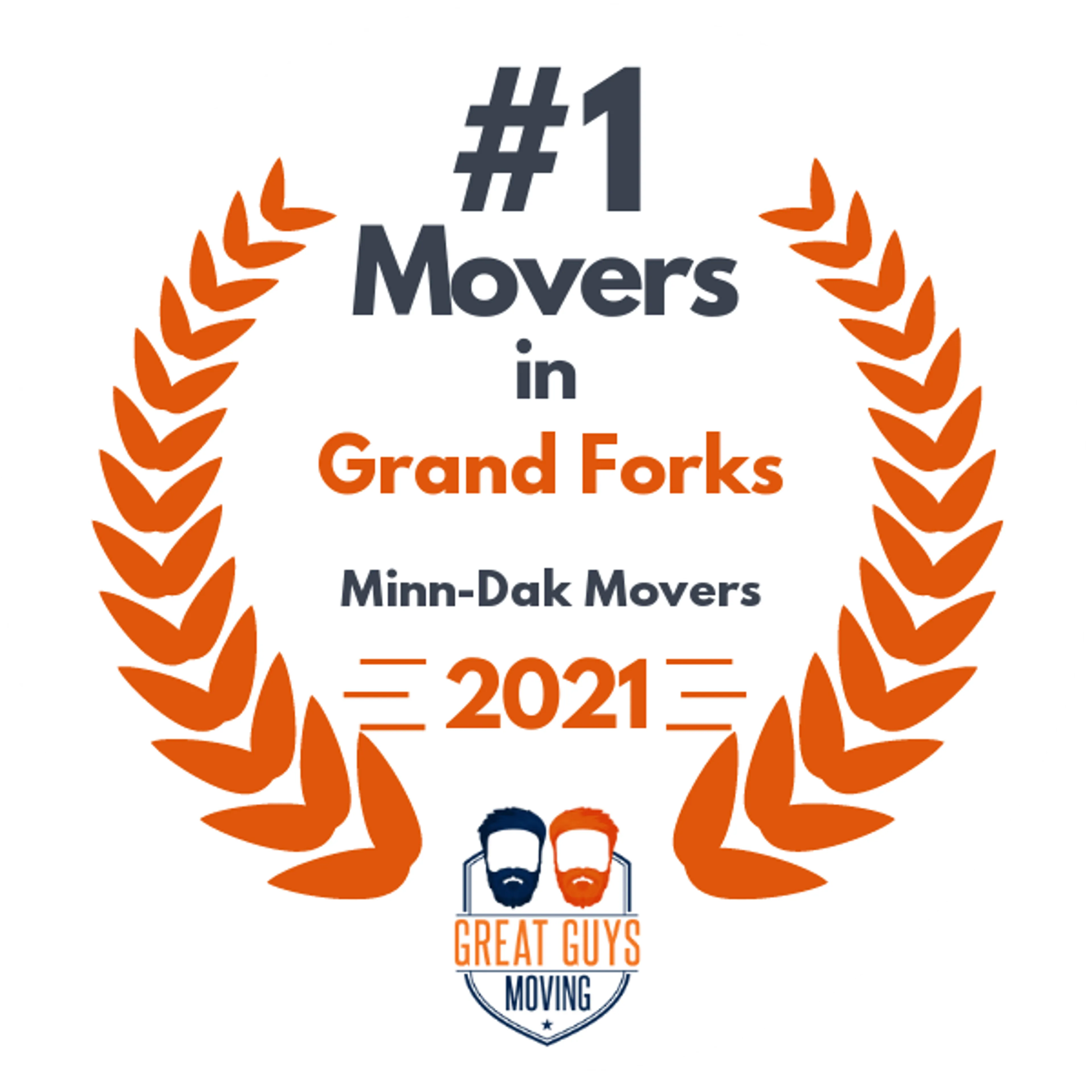 #1 Ranked Movers in Grand Forks, ND 2021 award