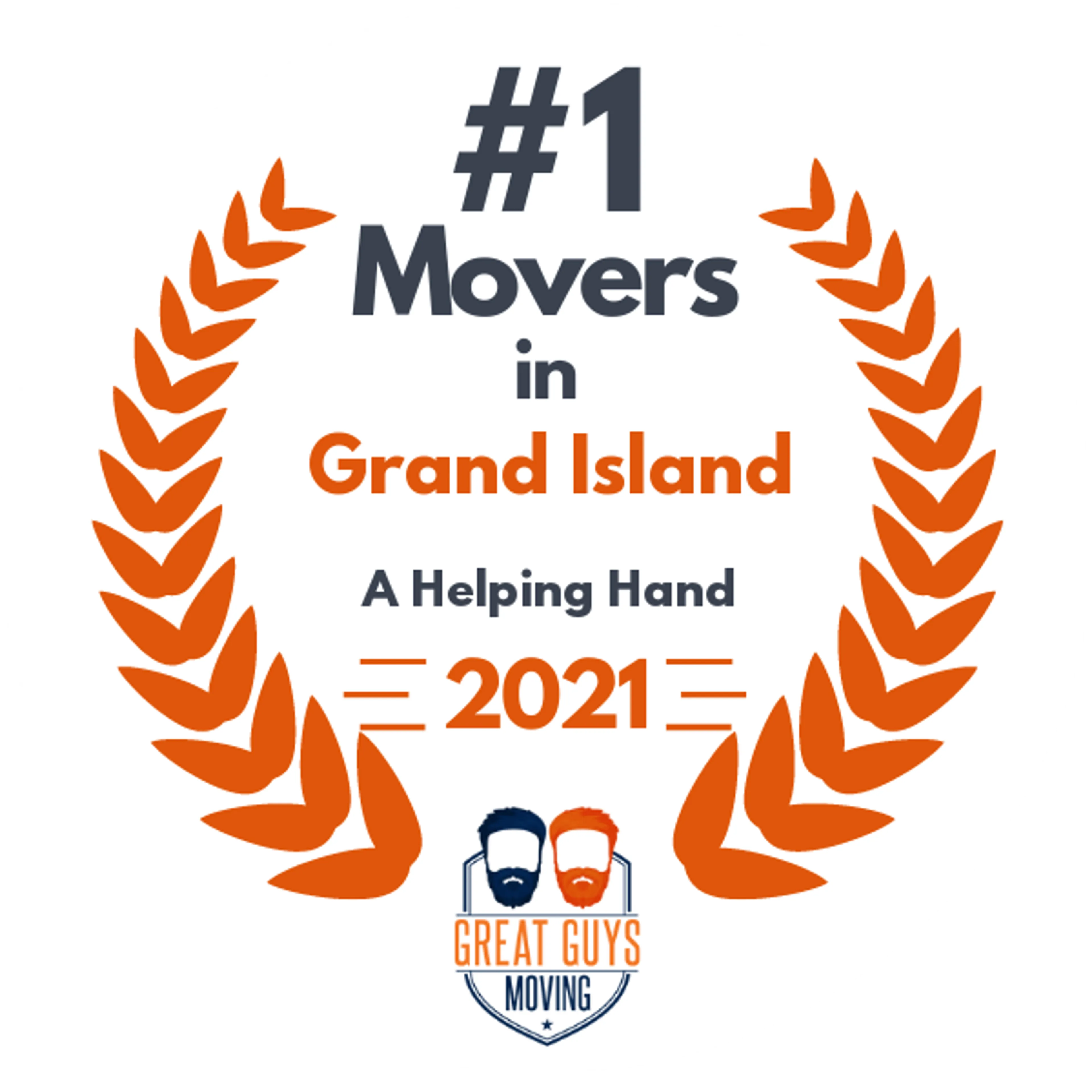 #1 Ranked Movers in Grand Island, NE 2021 award