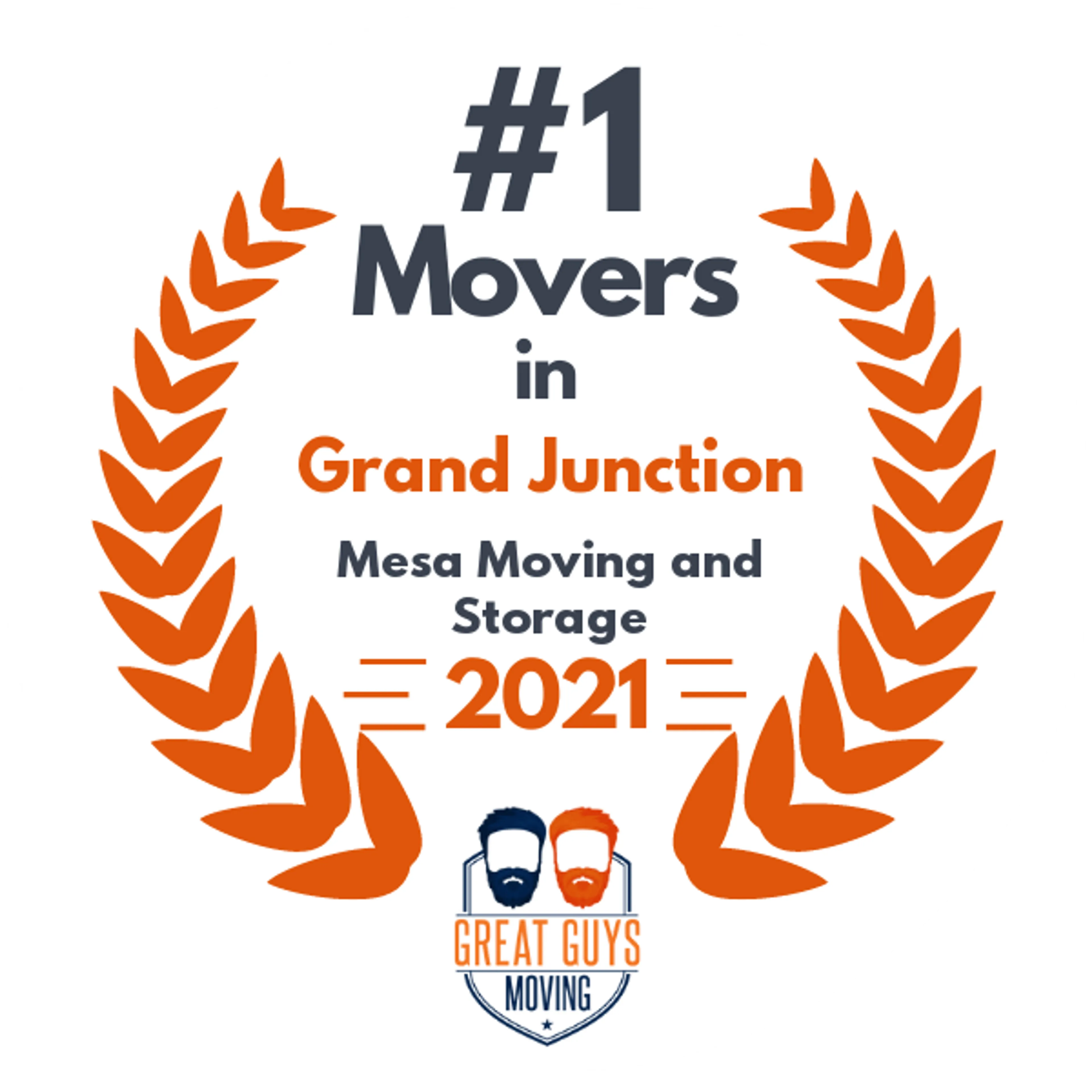 #1 Ranked Movers in Mesa, AZ 2021 award