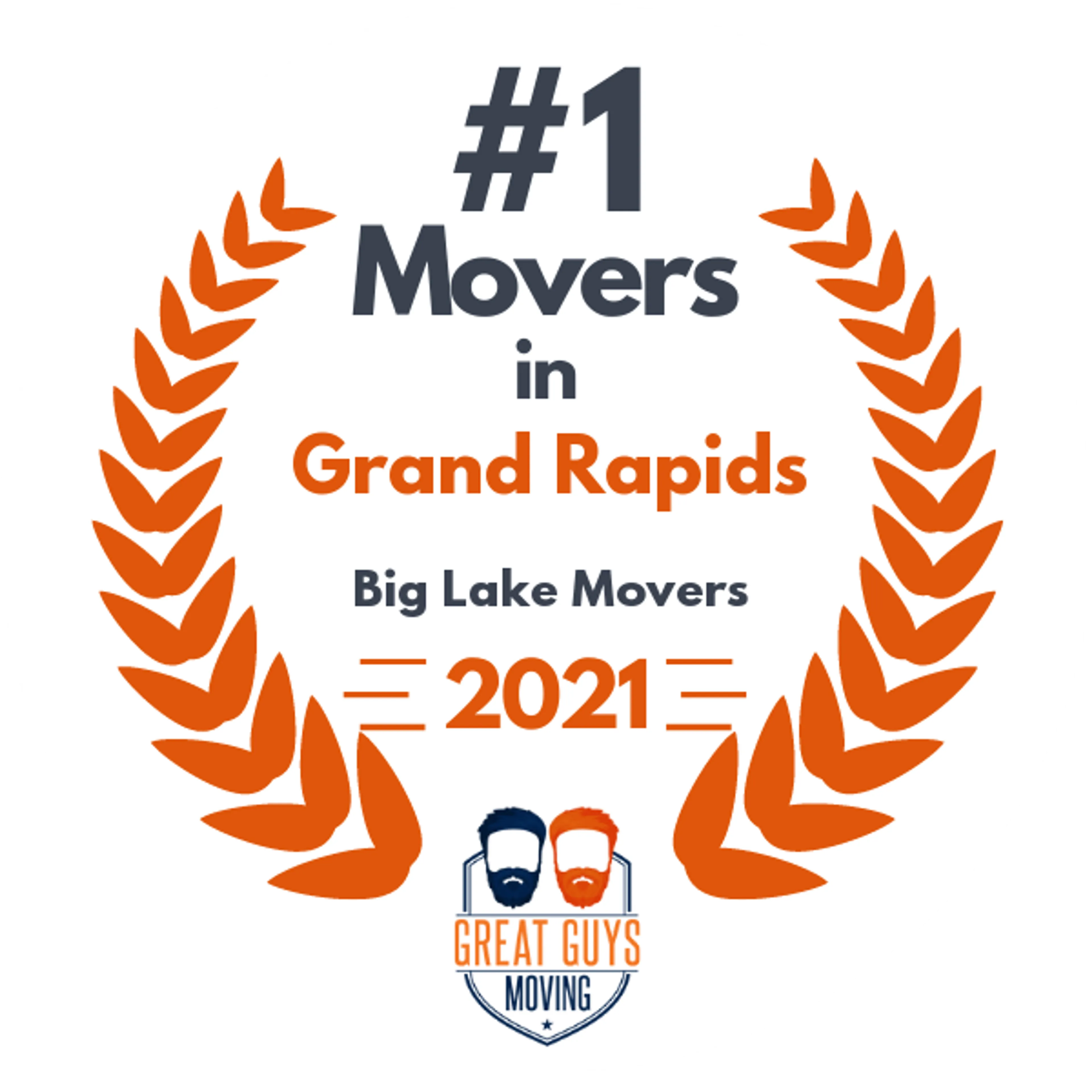 #1 Ranked Movers in Grand Rapids, MI 2021 award