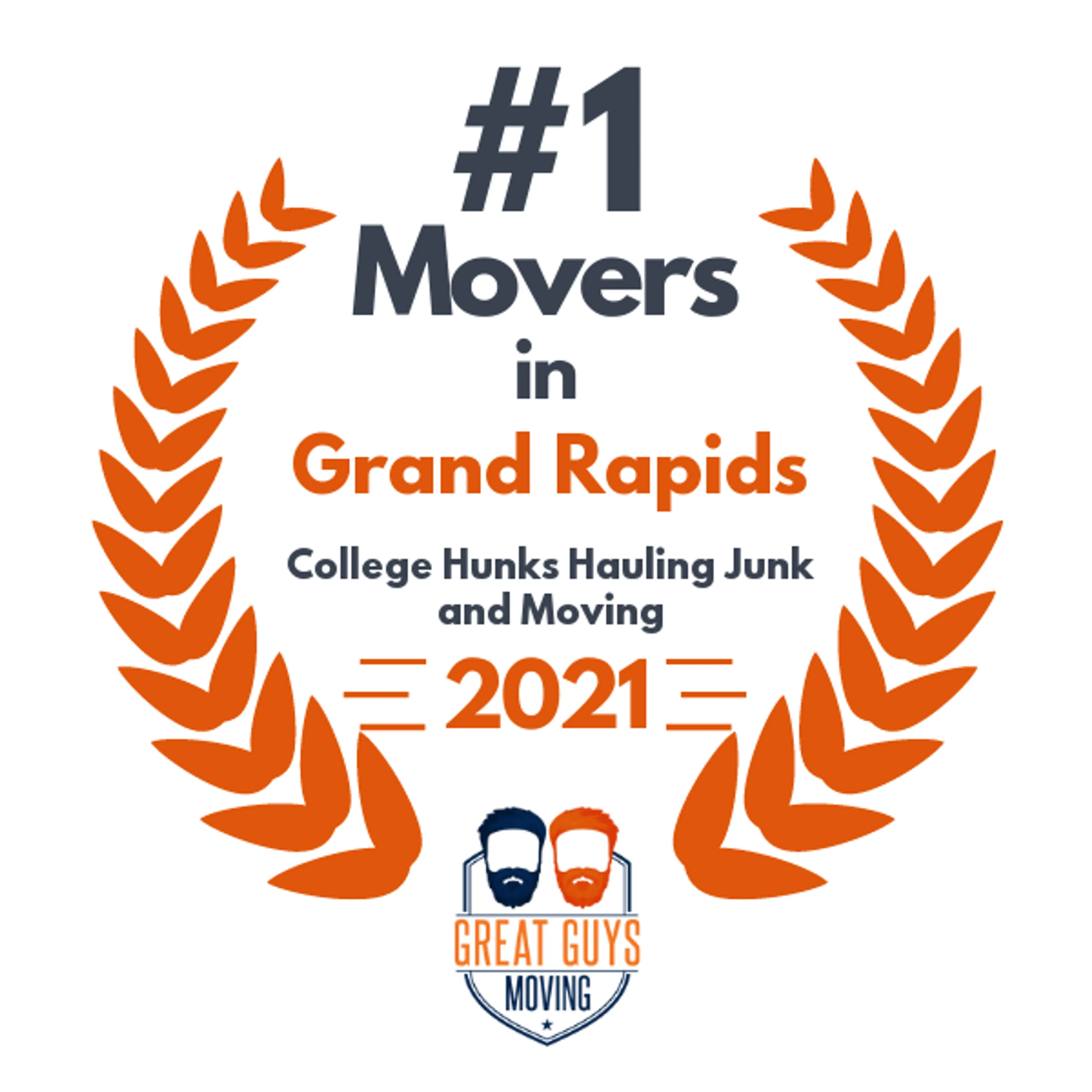 #1 Ranked Movers in Grand Rapids, MI 2021 award