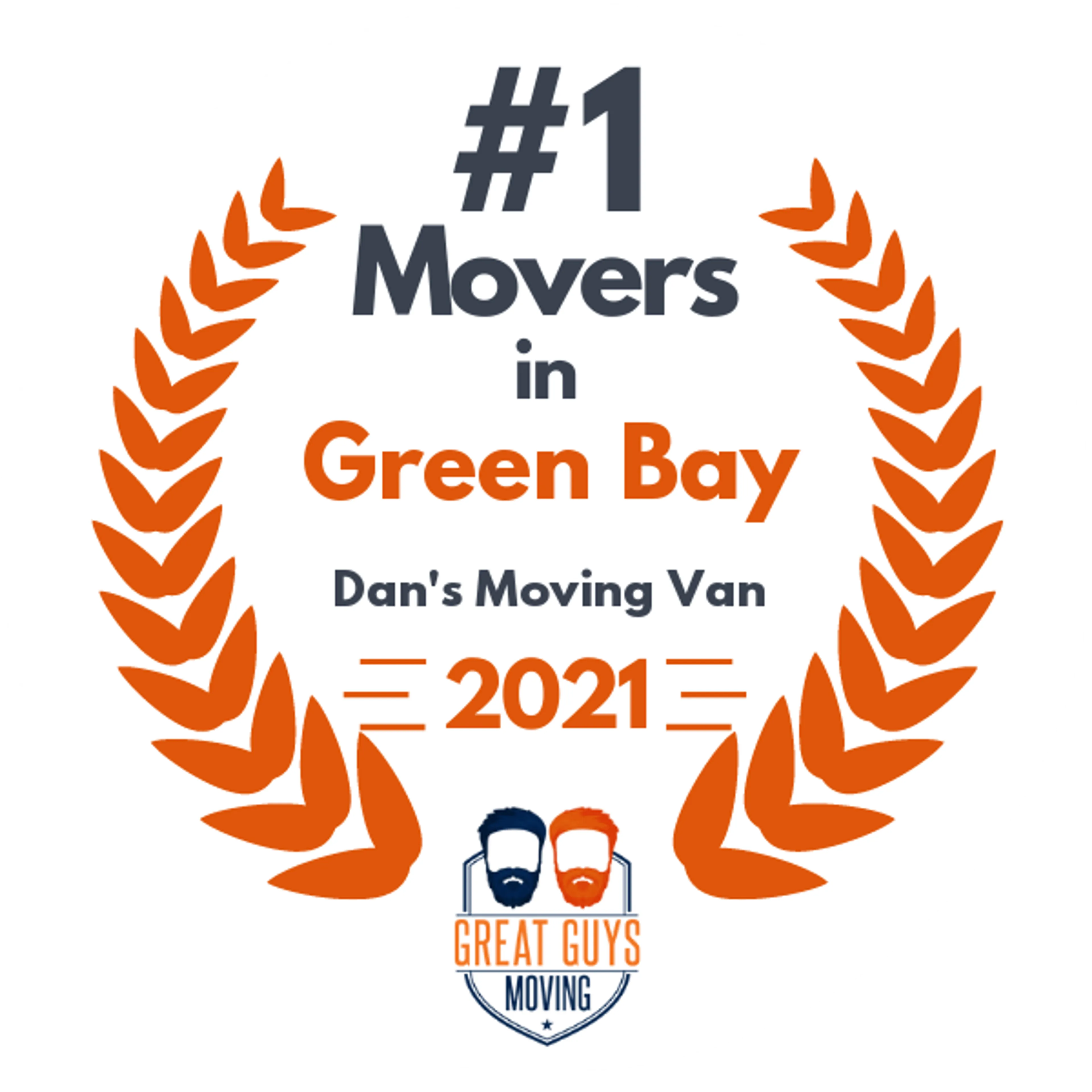 #1 Ranked Movers in Green Bay, WI 2021 award