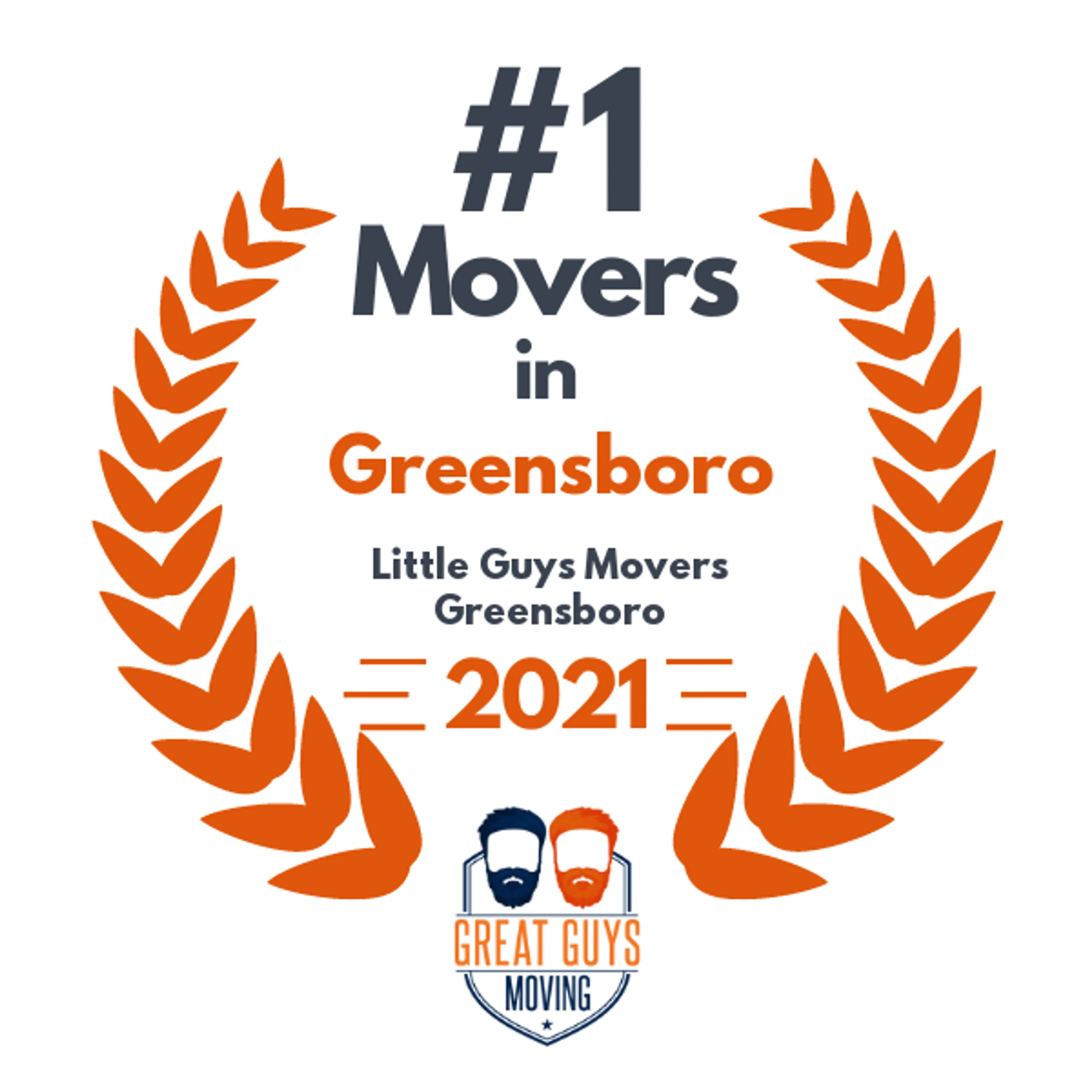 #1 Ranked Movers in High Point, NC 2021 award