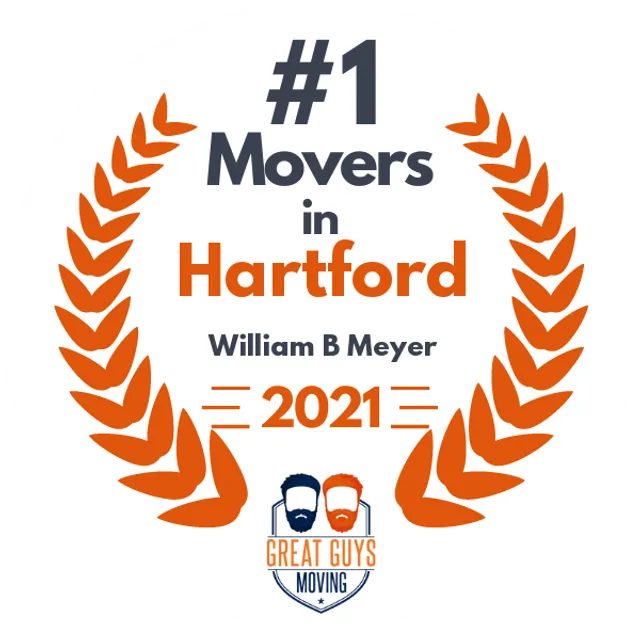 #1 Ranked Movers in Hartford, CT 2021 award