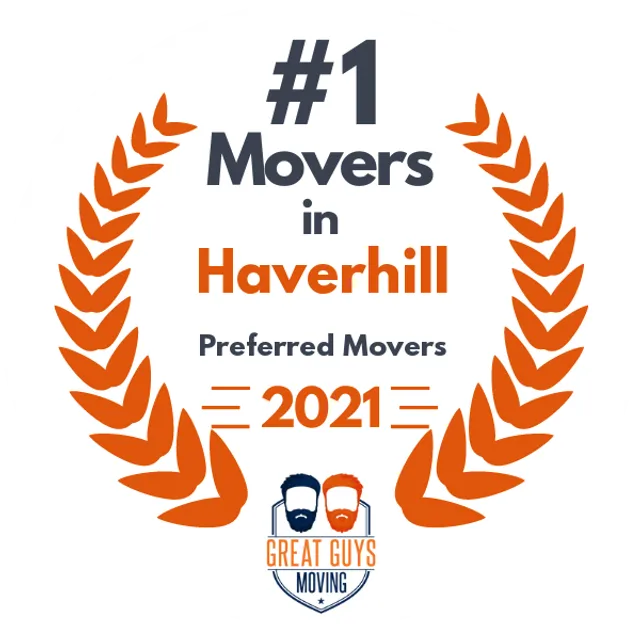 #1 Ranked Movers in Lowell, MA 2021 award