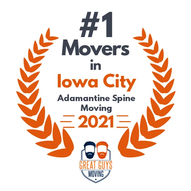 #1 Ranked Movers in Cedar Rapids, IA 2021 award