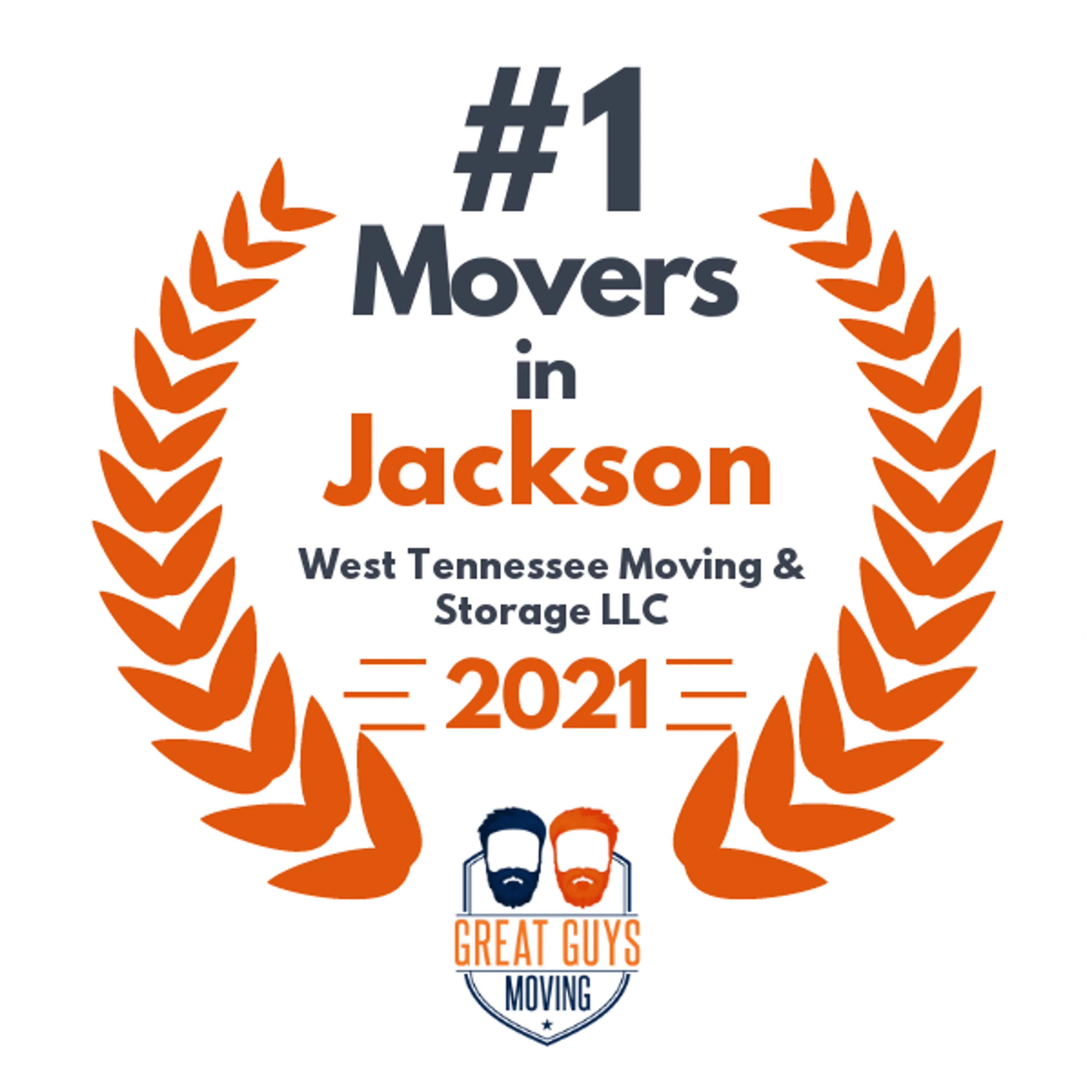 #1 Ranked Movers in Jackson, TN 2021 award
