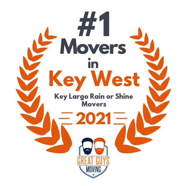 #1 Ranked Movers in Key West, FL 2021 award