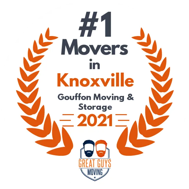 #1 Ranked Movers in Knoxville, TN 2021 award