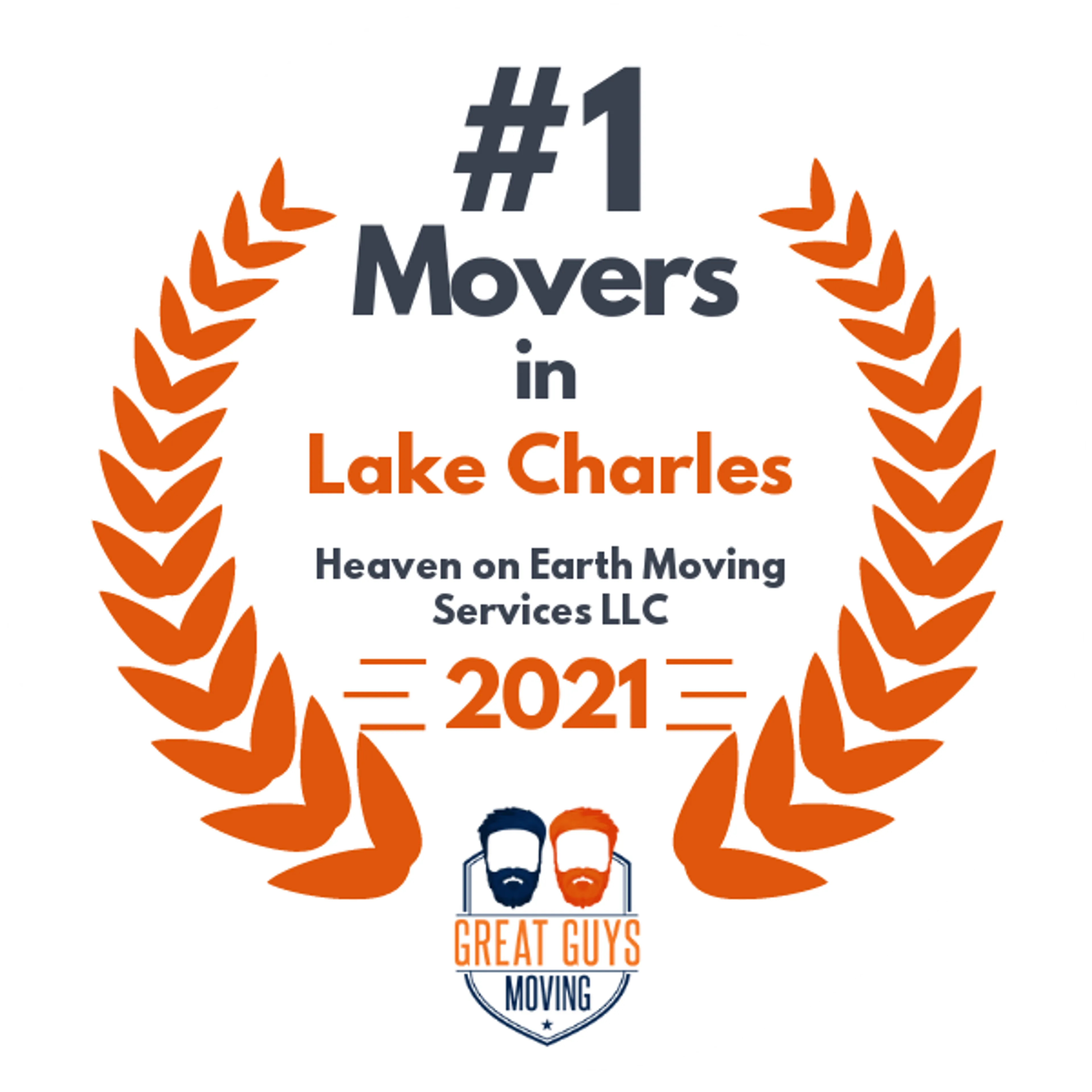 #1 Ranked Movers in Lafayette, LA 2021 award