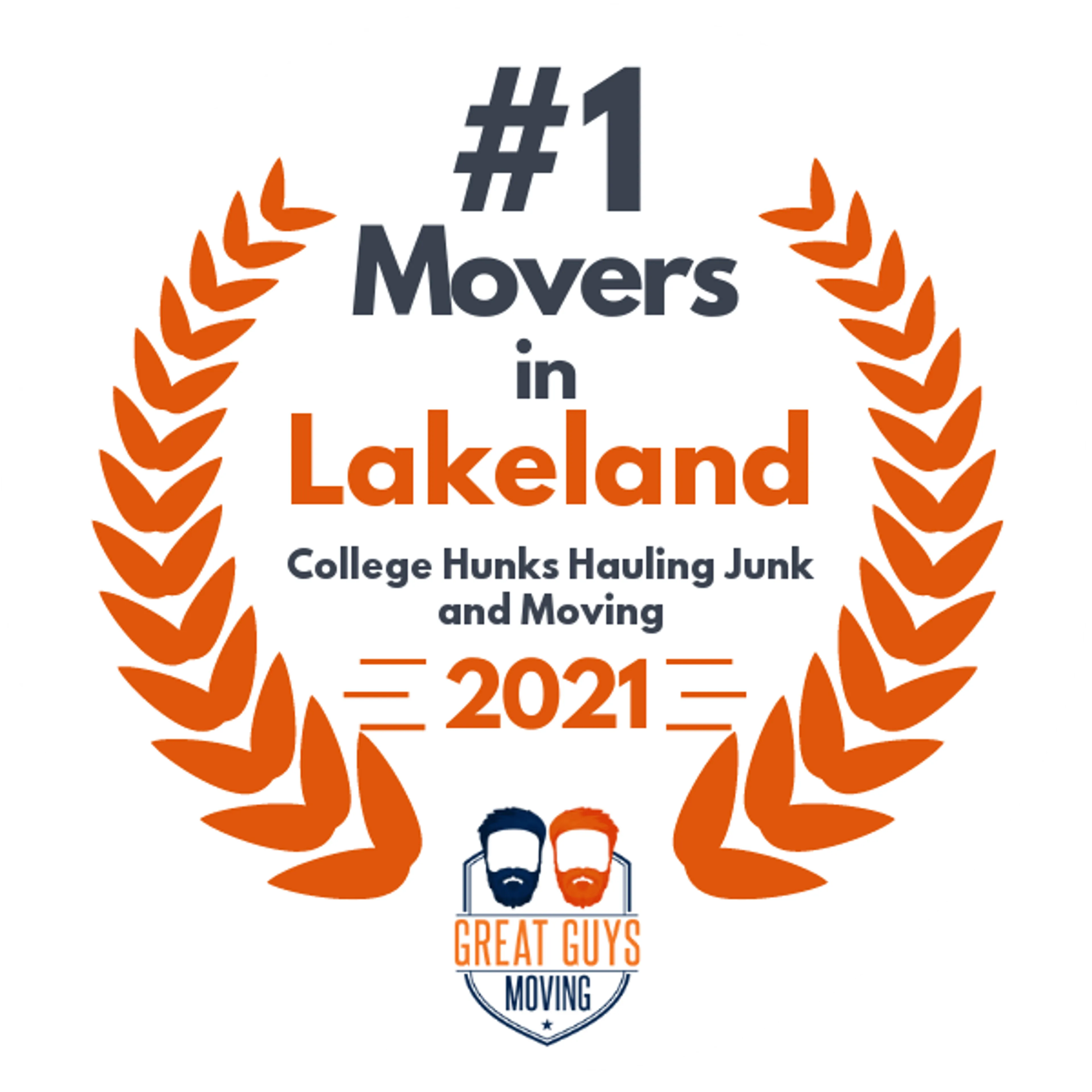 #1 Ranked Movers in Lake Wales, FL 2021 award