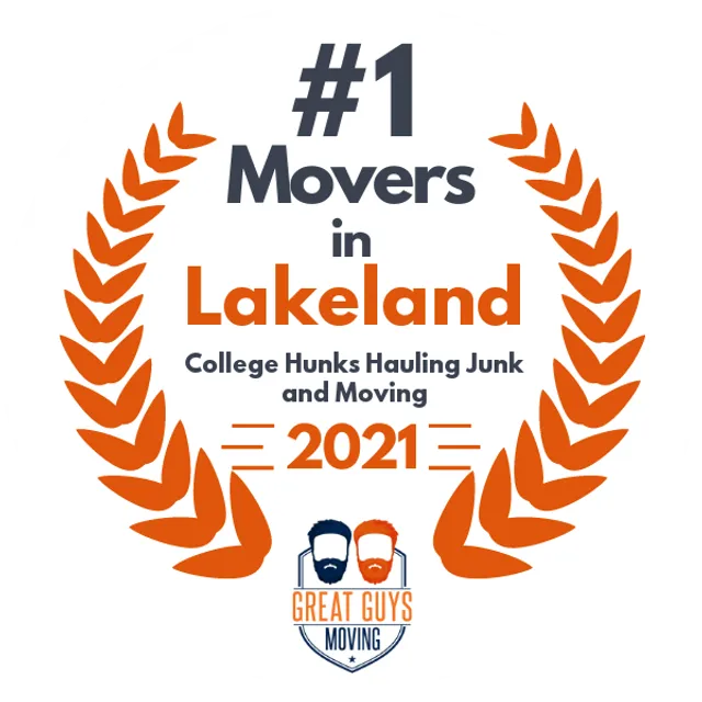 #1 Ranked Movers in Lakeland, FL 2021 award