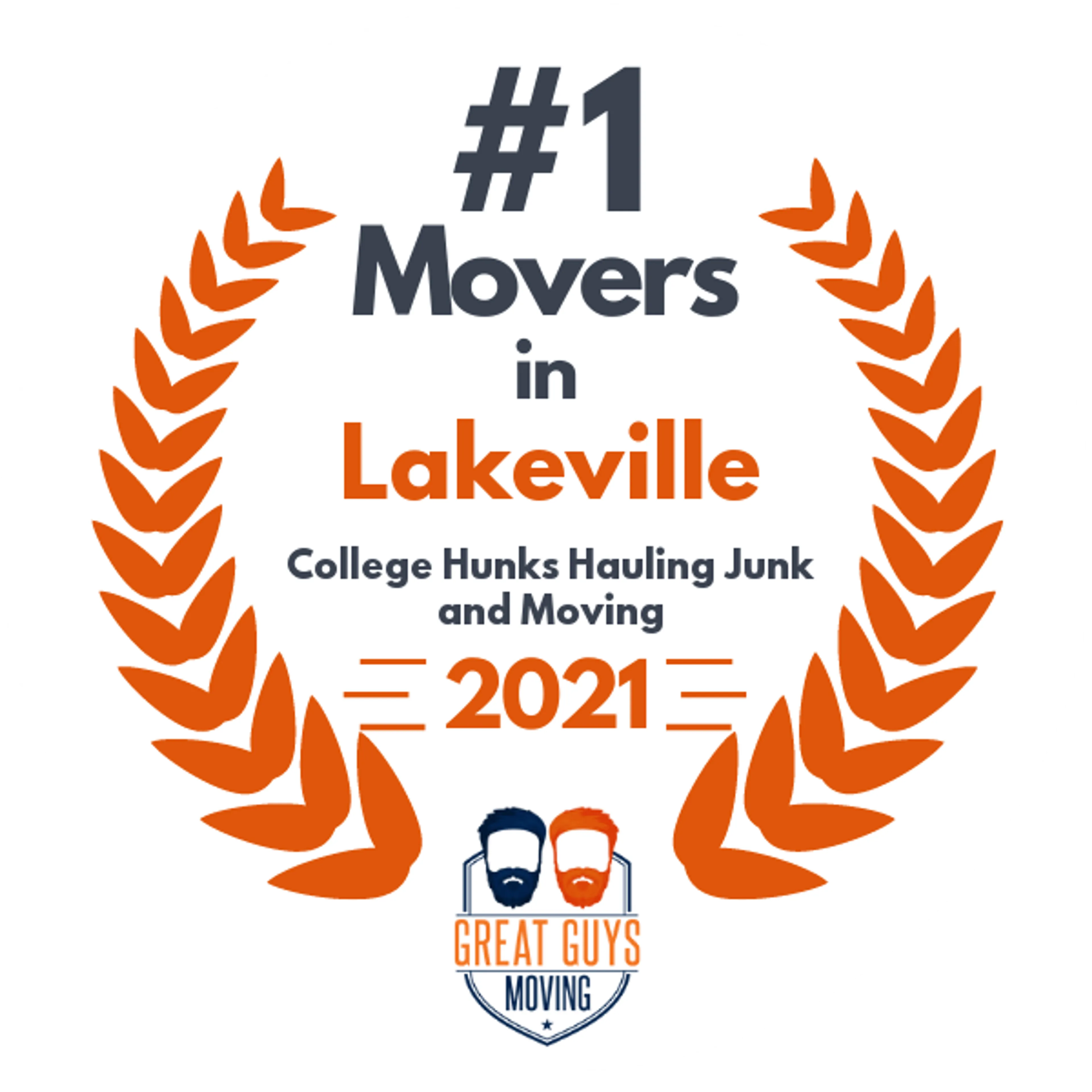 #1 Ranked Movers in Eagan, MN 2021 award