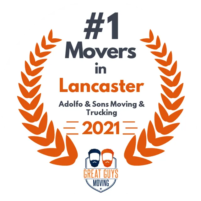 #1 Ranked Movers in Lancaster, CA 2021 award