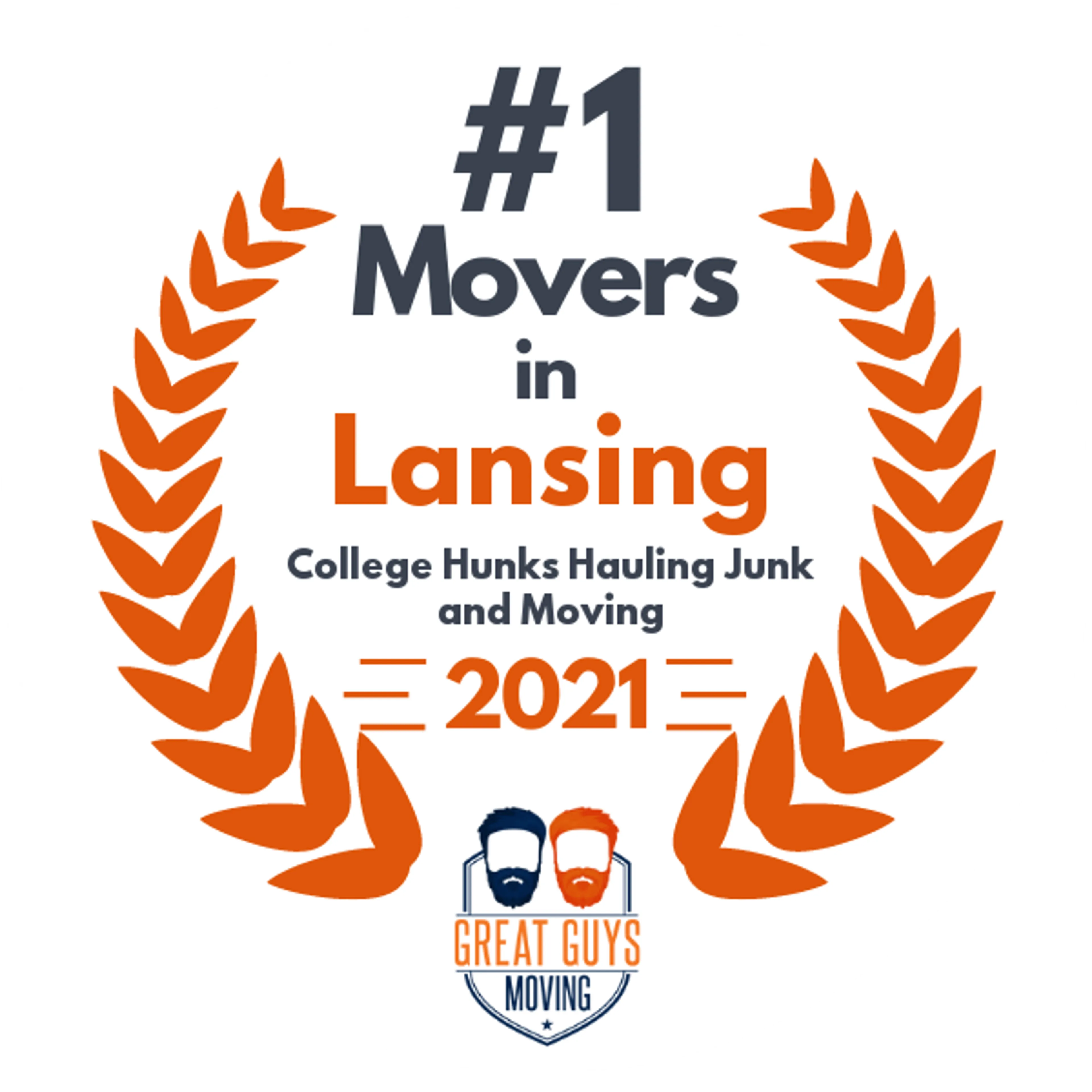 #1 Ranked Movers in Lansing, MI 2021 award
