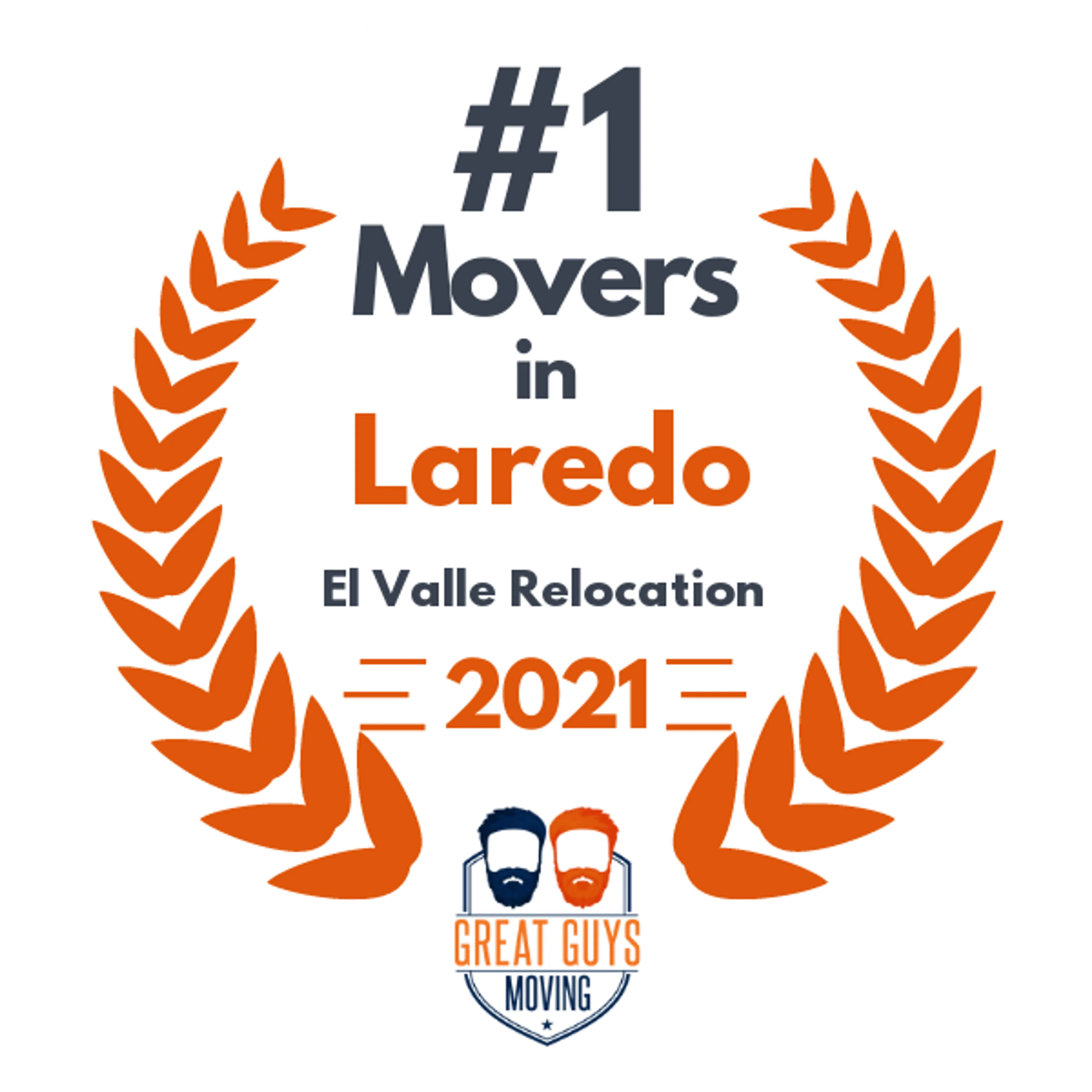 #1 Ranked Movers in Laredo, TX 2021 award