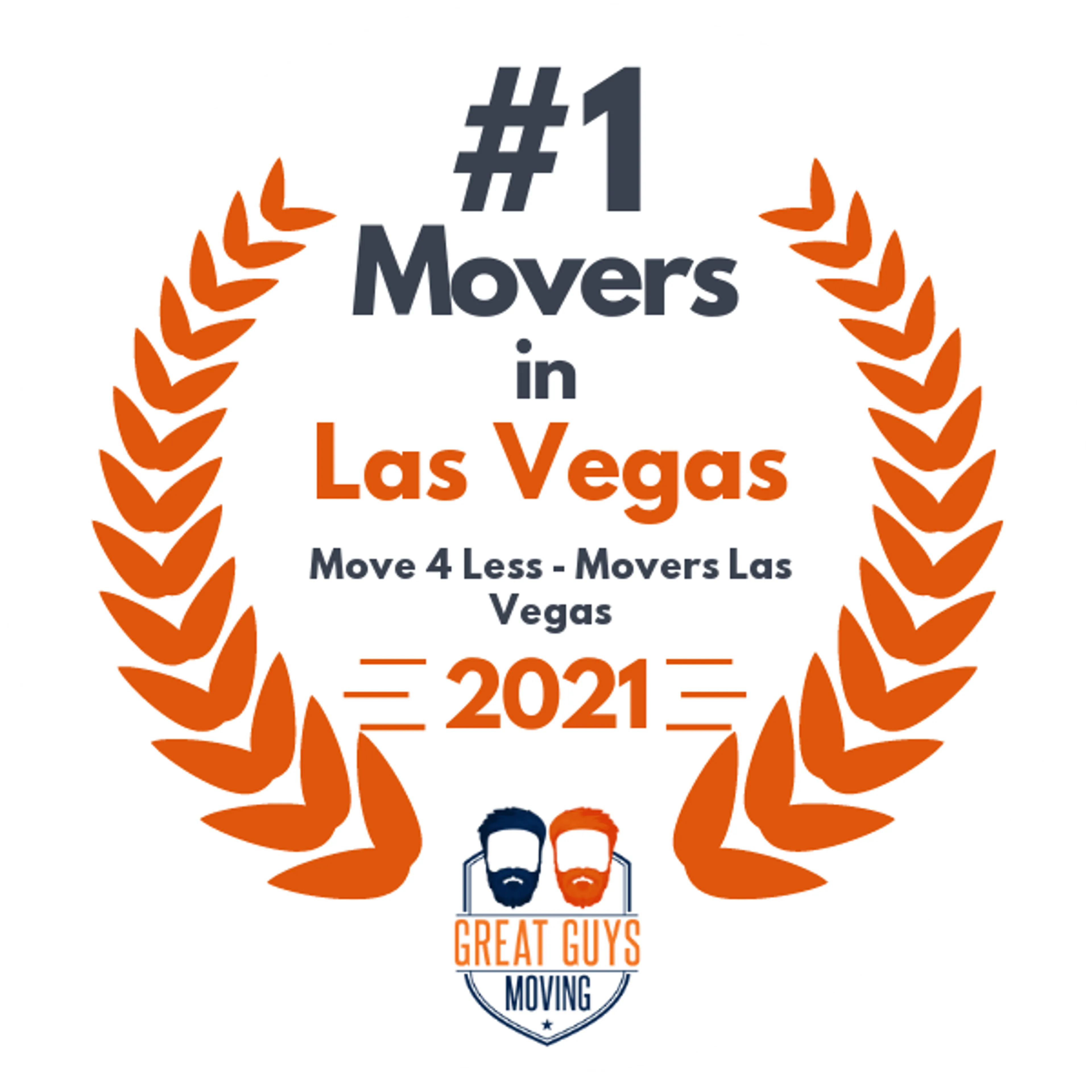 #1 Ranked Movers in Las Vegas, NV 2021 award