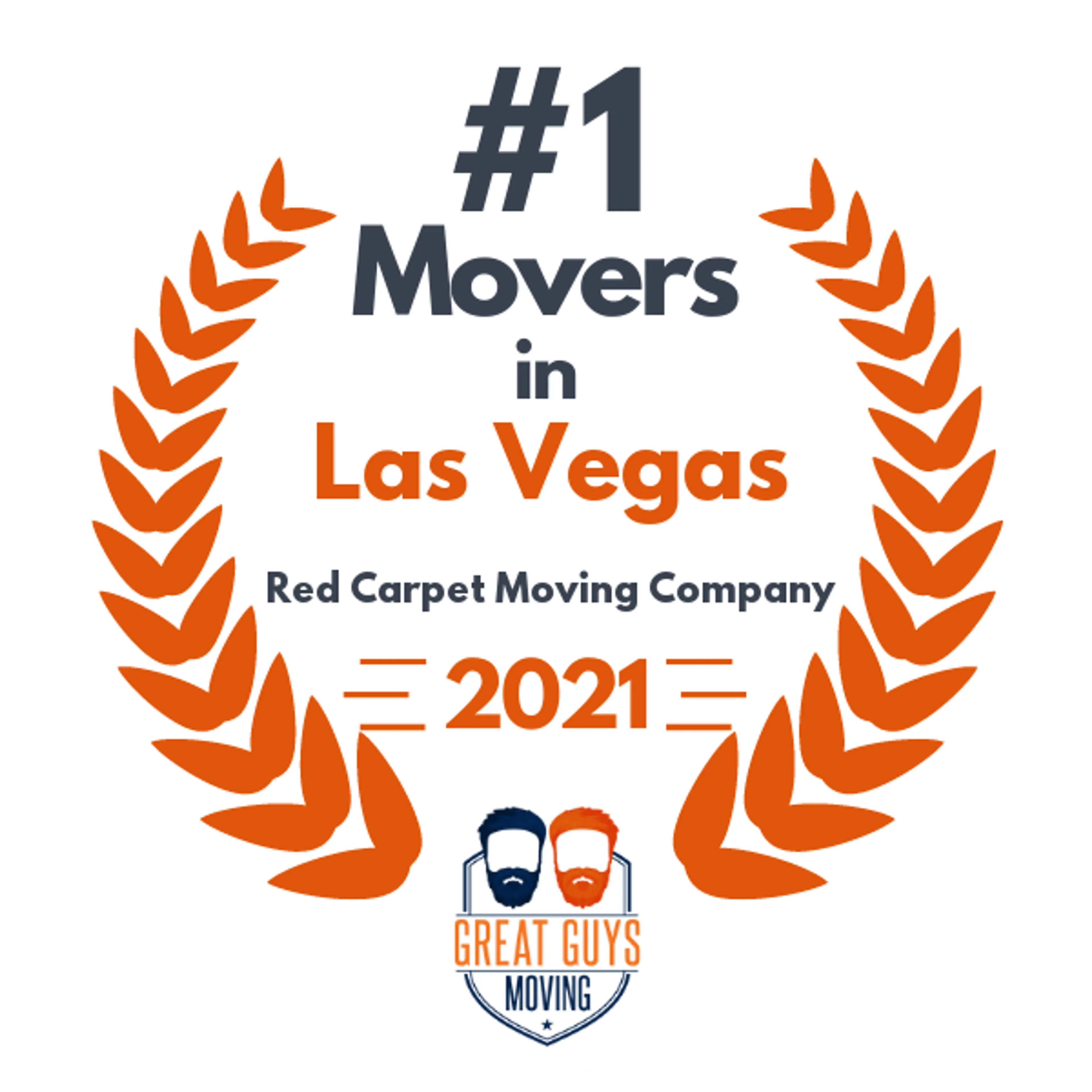 #1 Ranked Movers in Las Vegas, NV 2021 award