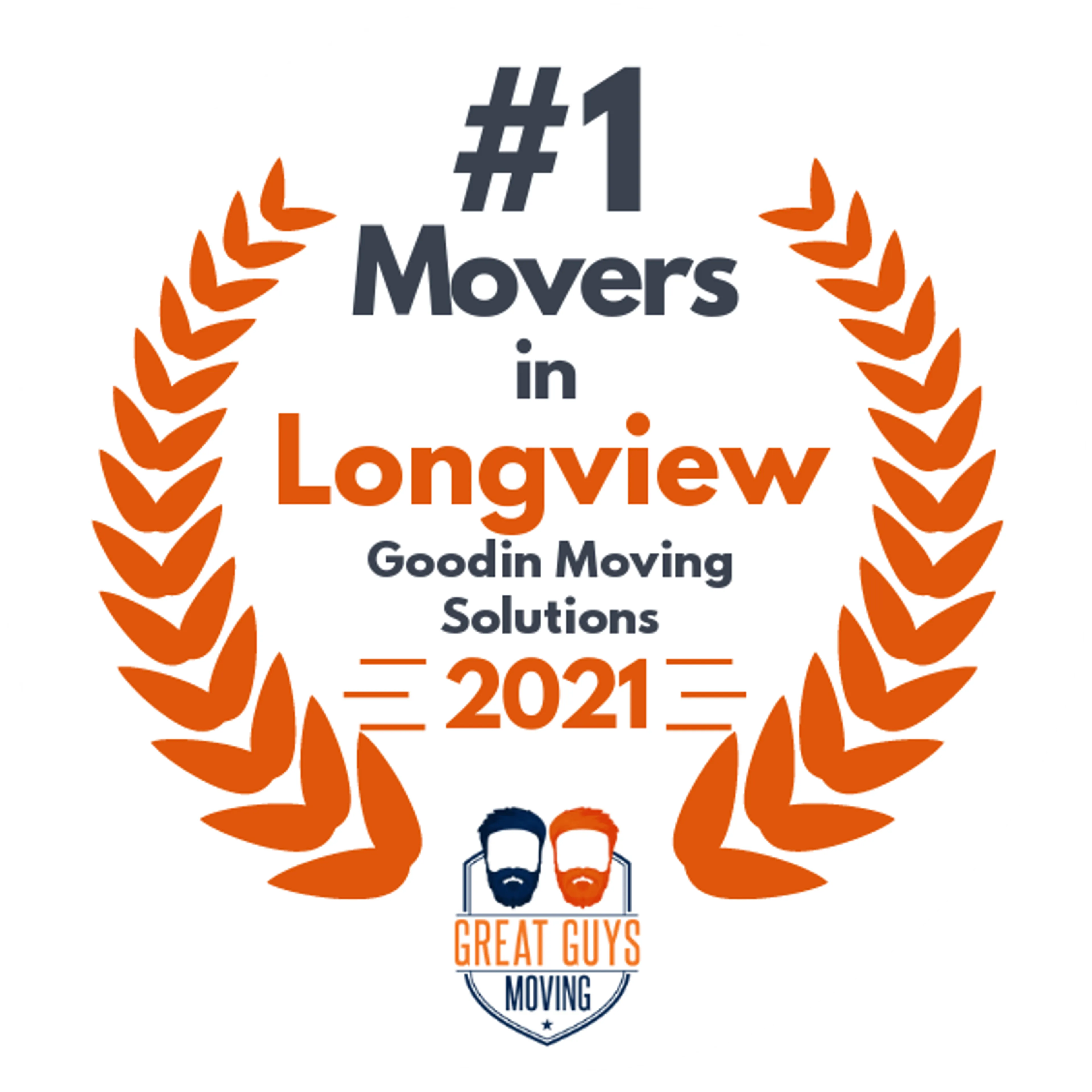 #1 Ranked Movers in Tyler, TX 2021 award