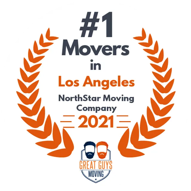 #1 Ranked Movers in Los Angeles, CA 2021 award