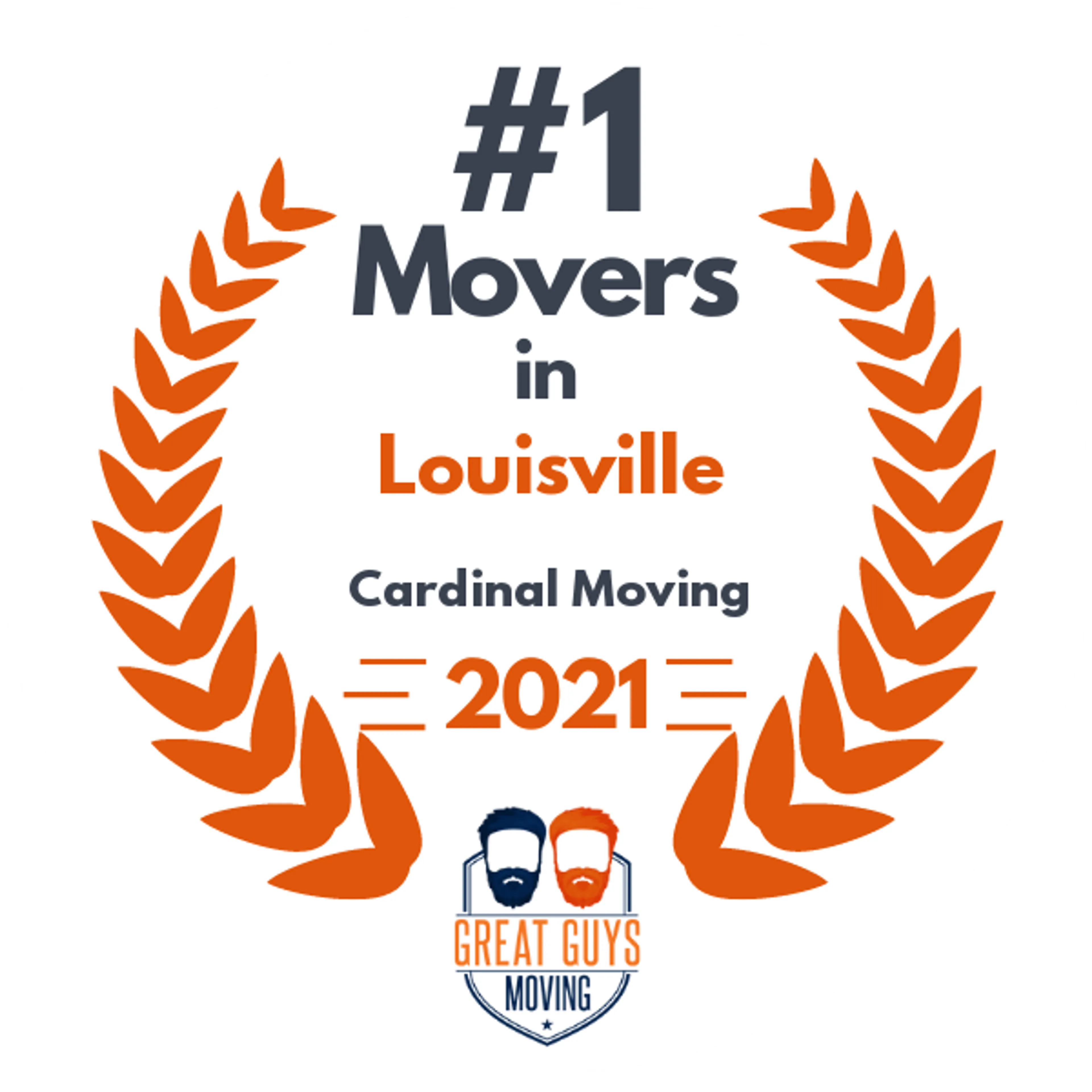 #1 Ranked Movers in Louisville, KY 2021 award