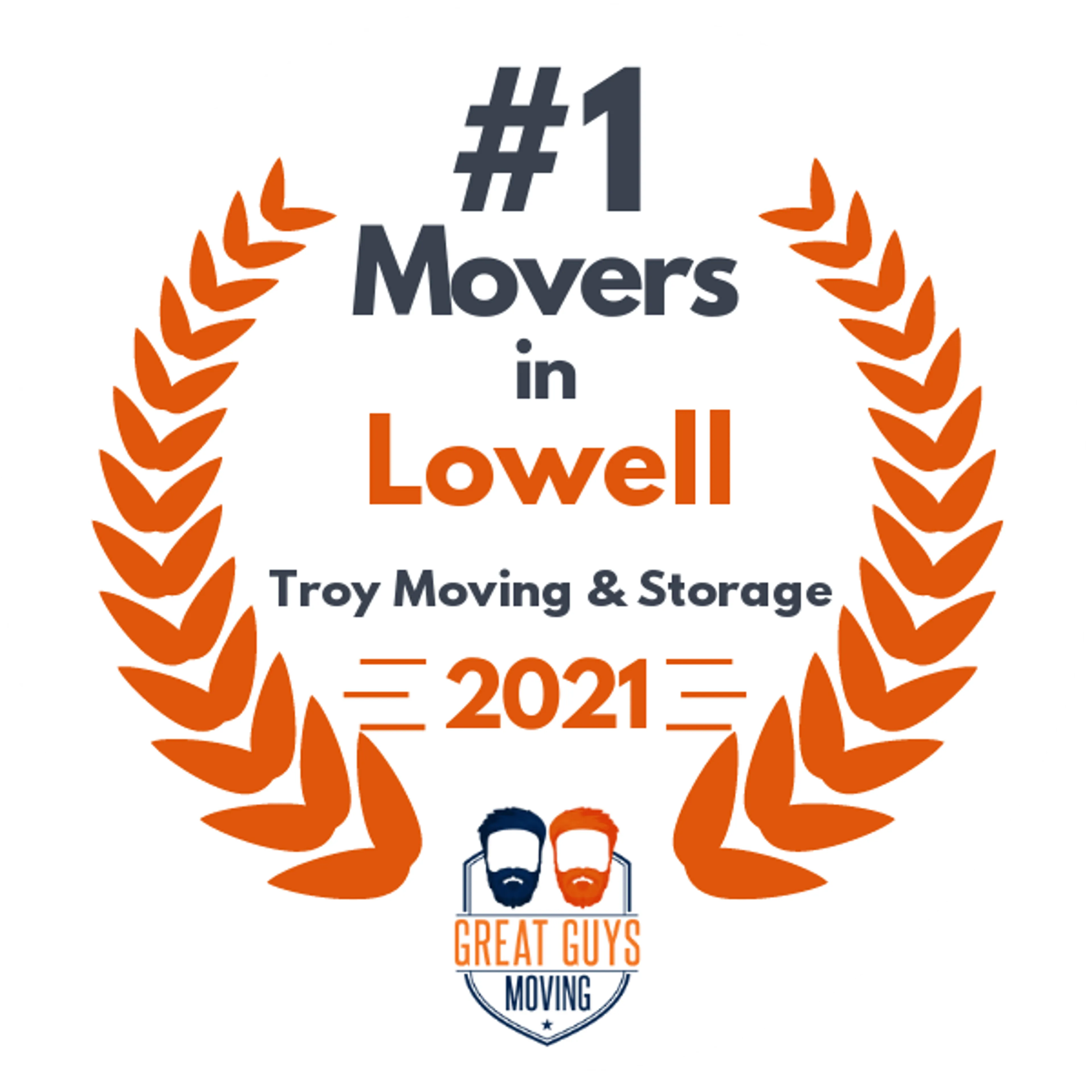 #1 Ranked Movers in Worcester, MA 2021 award