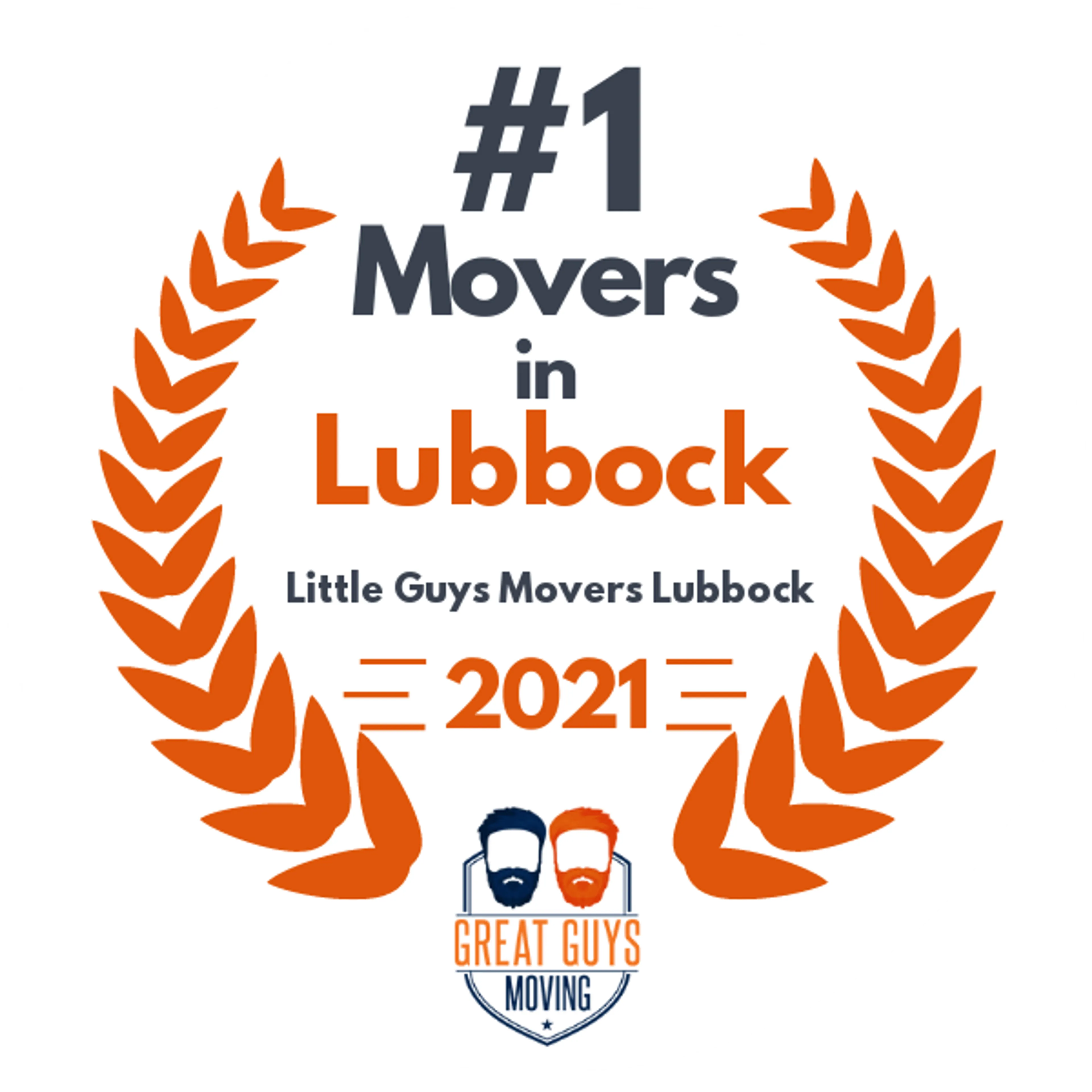 #1 Ranked Movers in Lubbock, TX 2021 award