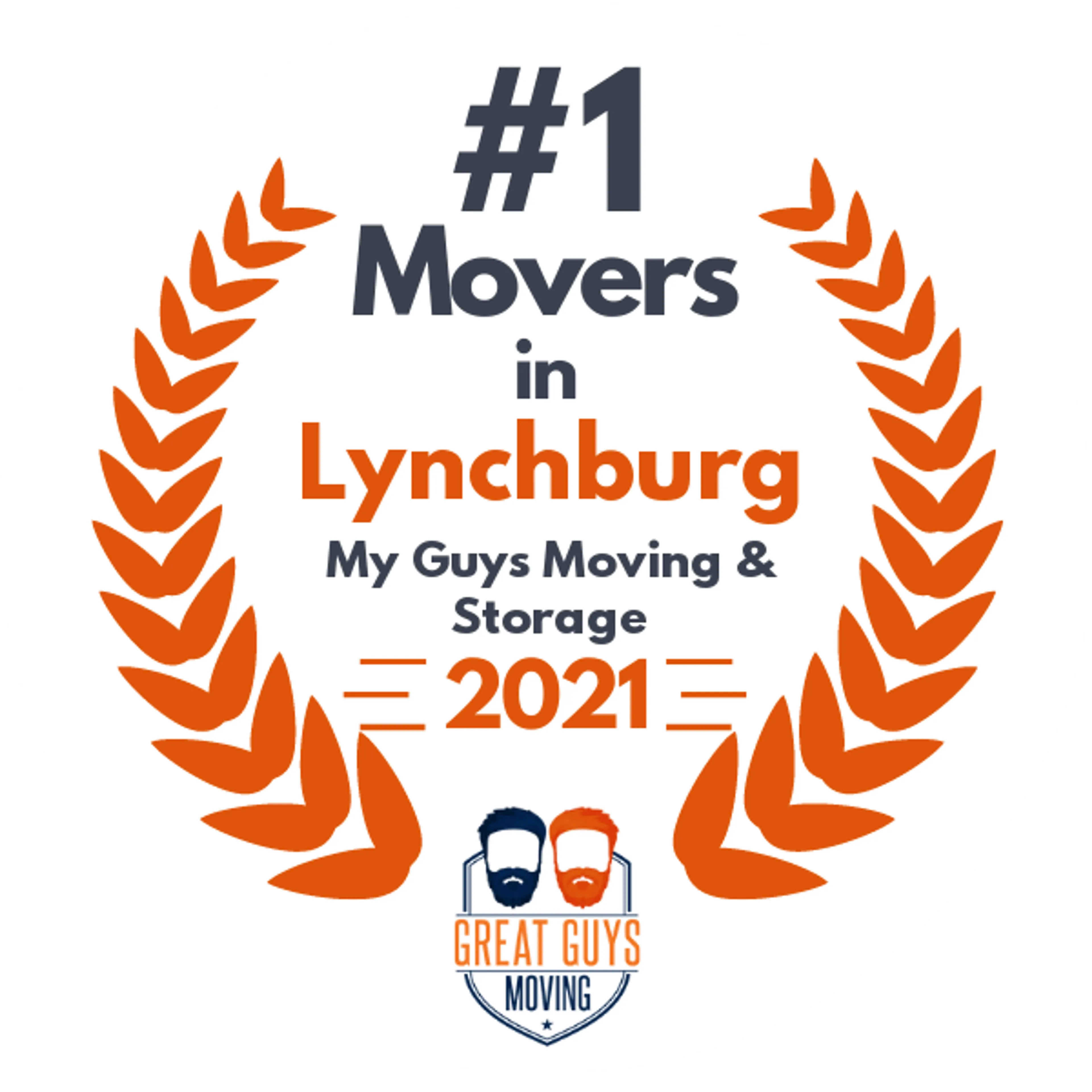 #1 Ranked Movers in Alexandria, VA 2021 award