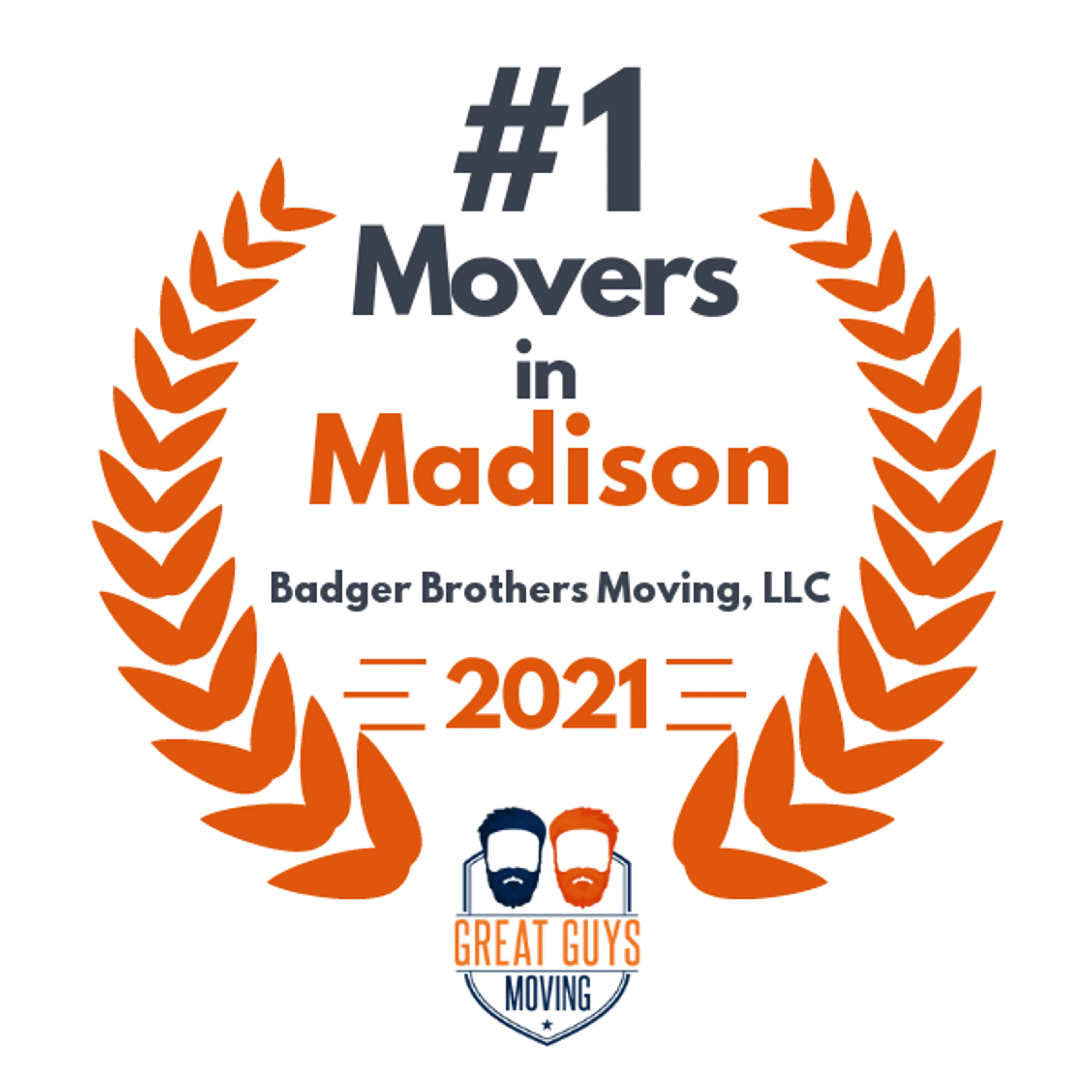 #1 Ranked Movers in Madison, WI 2021 award