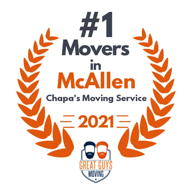 #1 Ranked Movers in McAllen, TX 2021 award