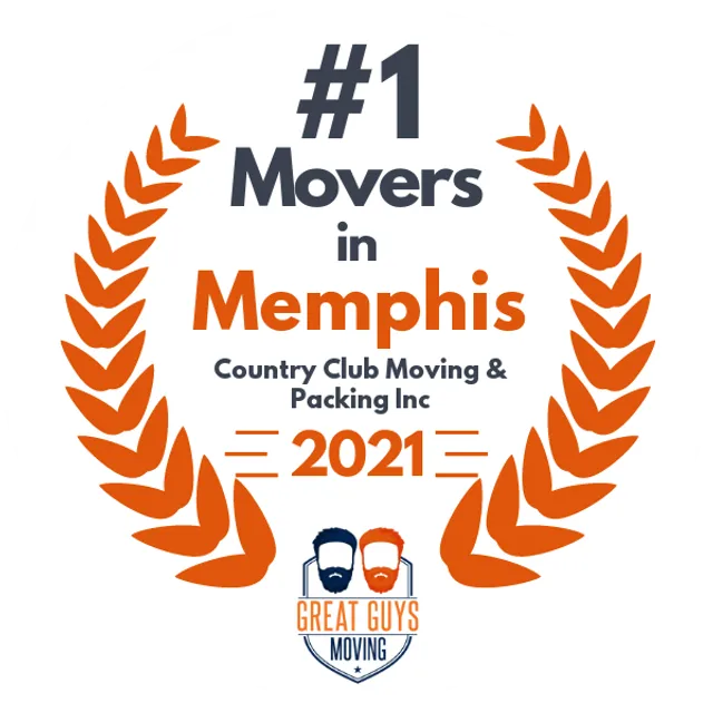 #1 Ranked Movers in Memphis, TN 2021 award