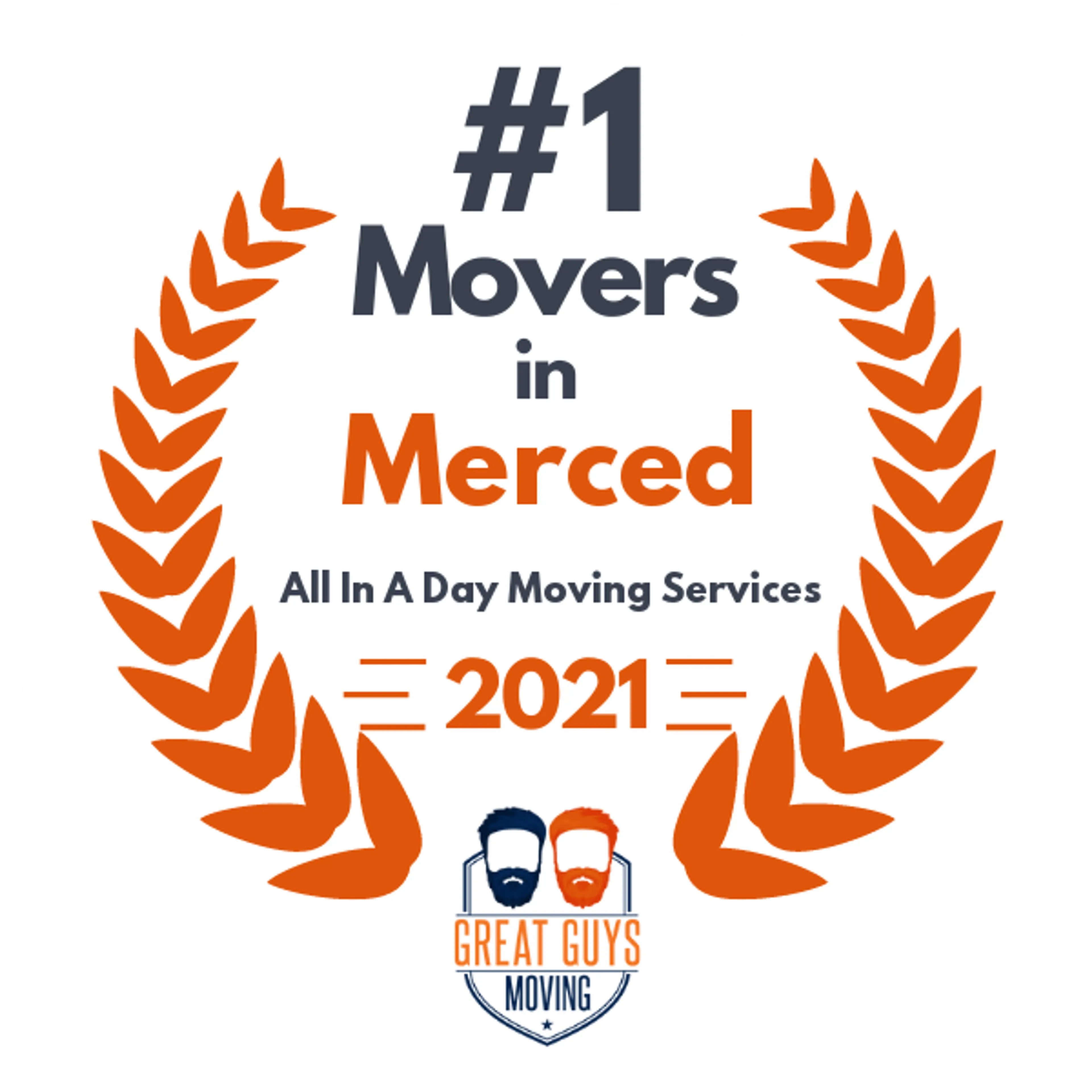#1 Ranked Movers in Fresno, CA 2021 award