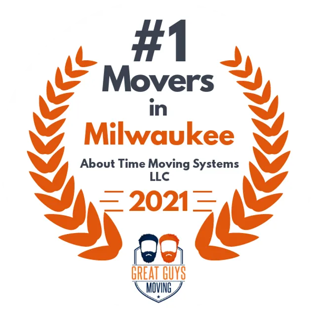 #1 Ranked Movers in Milwaukee, WI 2021 award