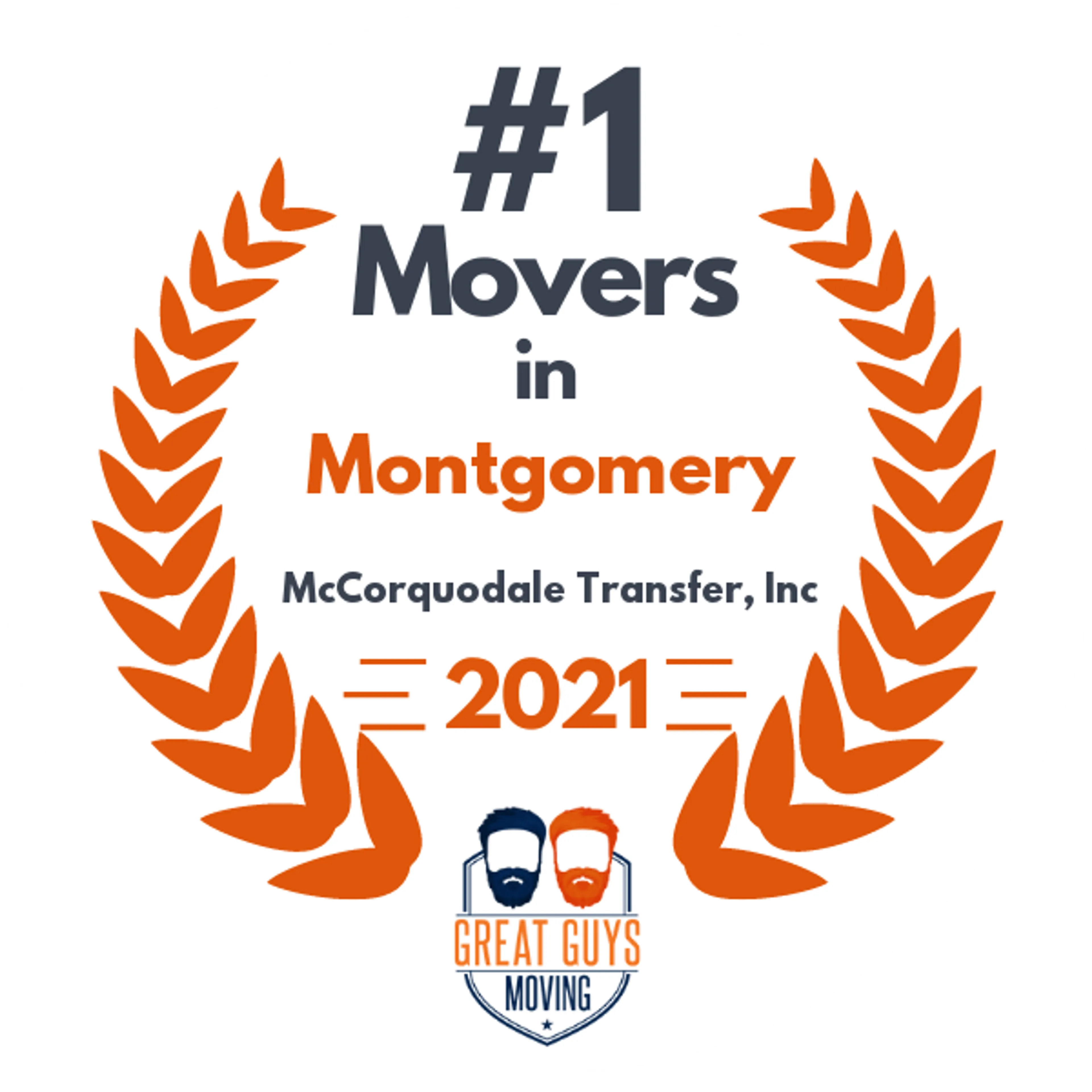 #1 Ranked Movers in Montgomery, AL 2021 award