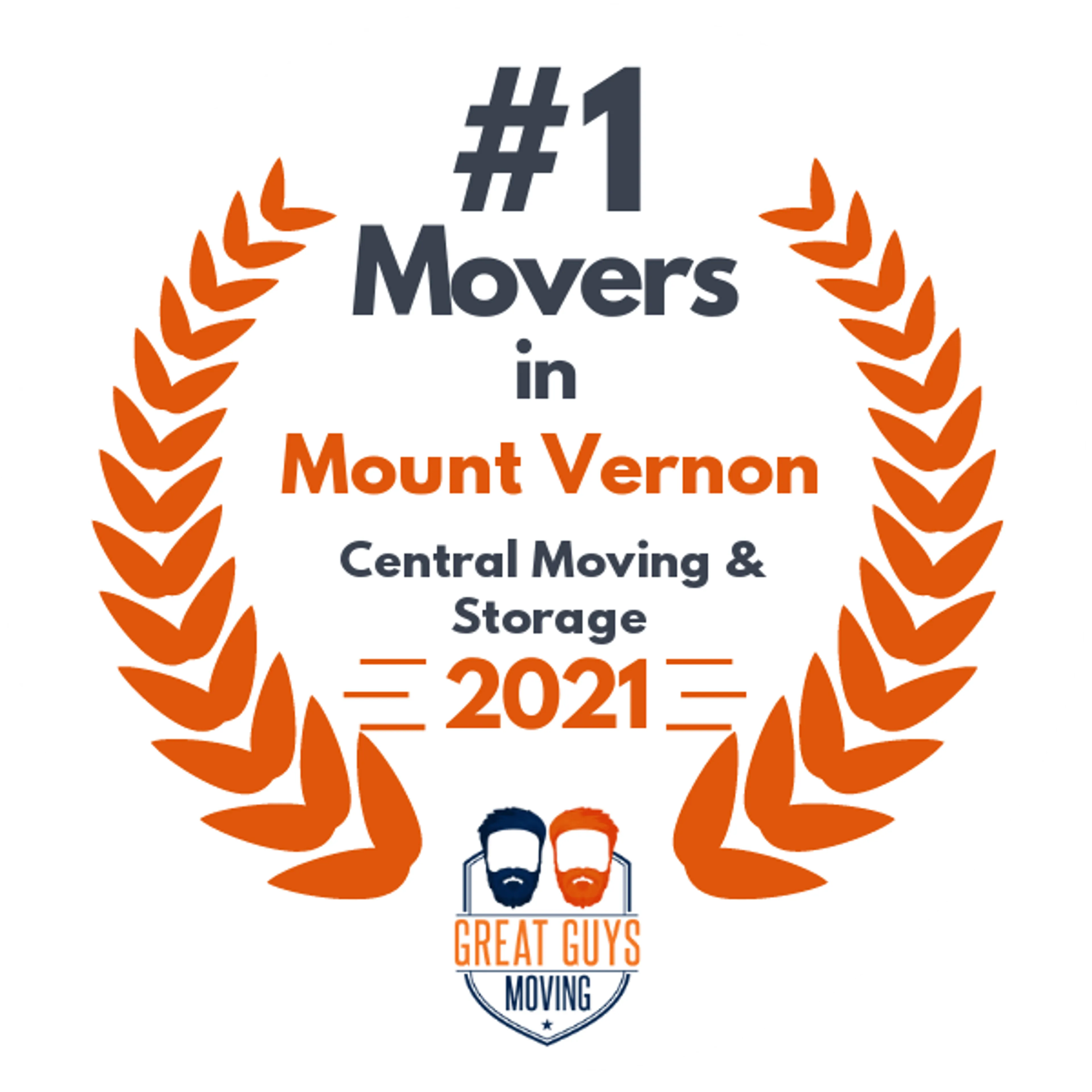 #1 Ranked Movers in Everett, WA 2021 award