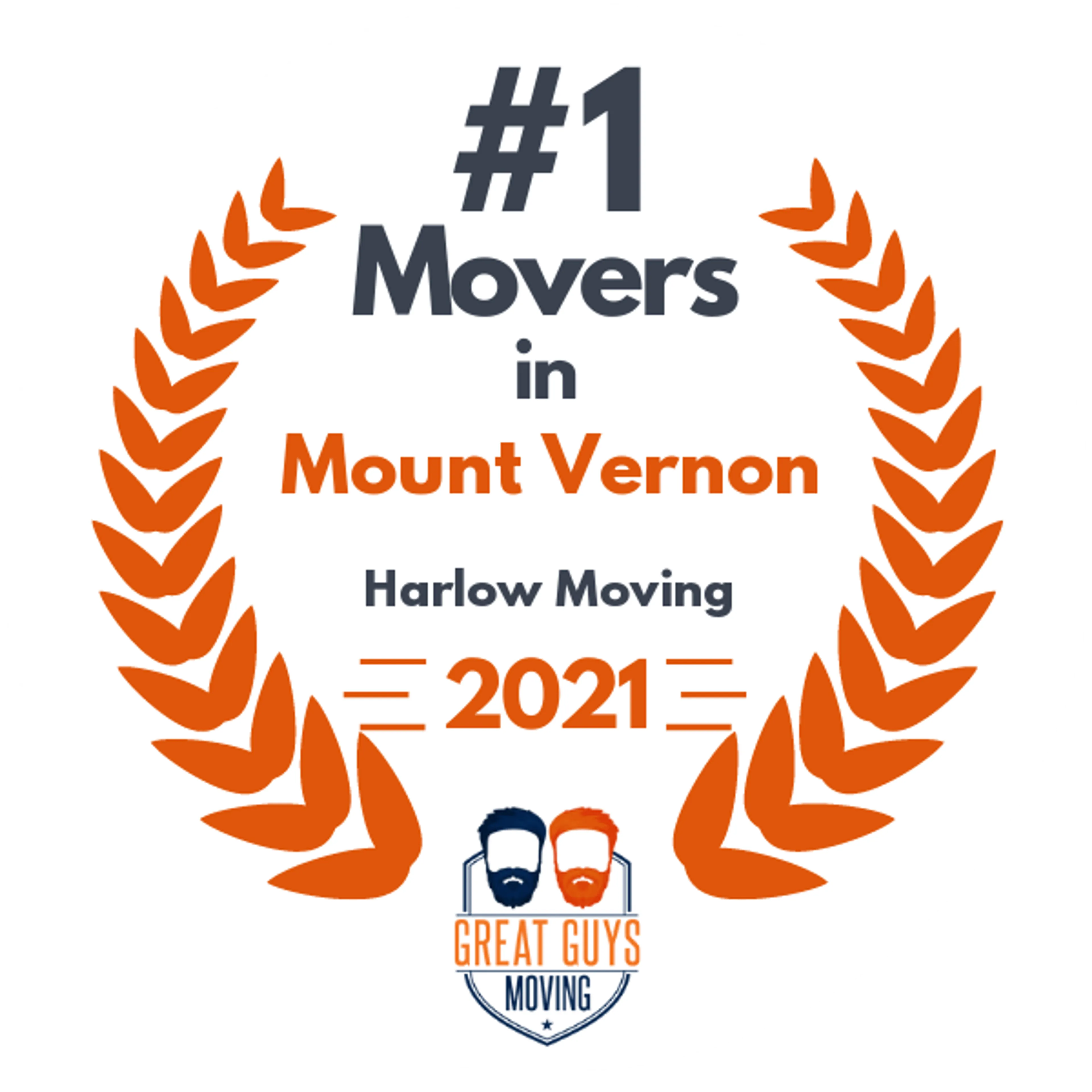 #1 Ranked Movers in Mount Vernon, NY 2021 award