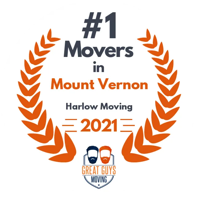 #1 Ranked Movers in Mount Vernon, NY 2021 award