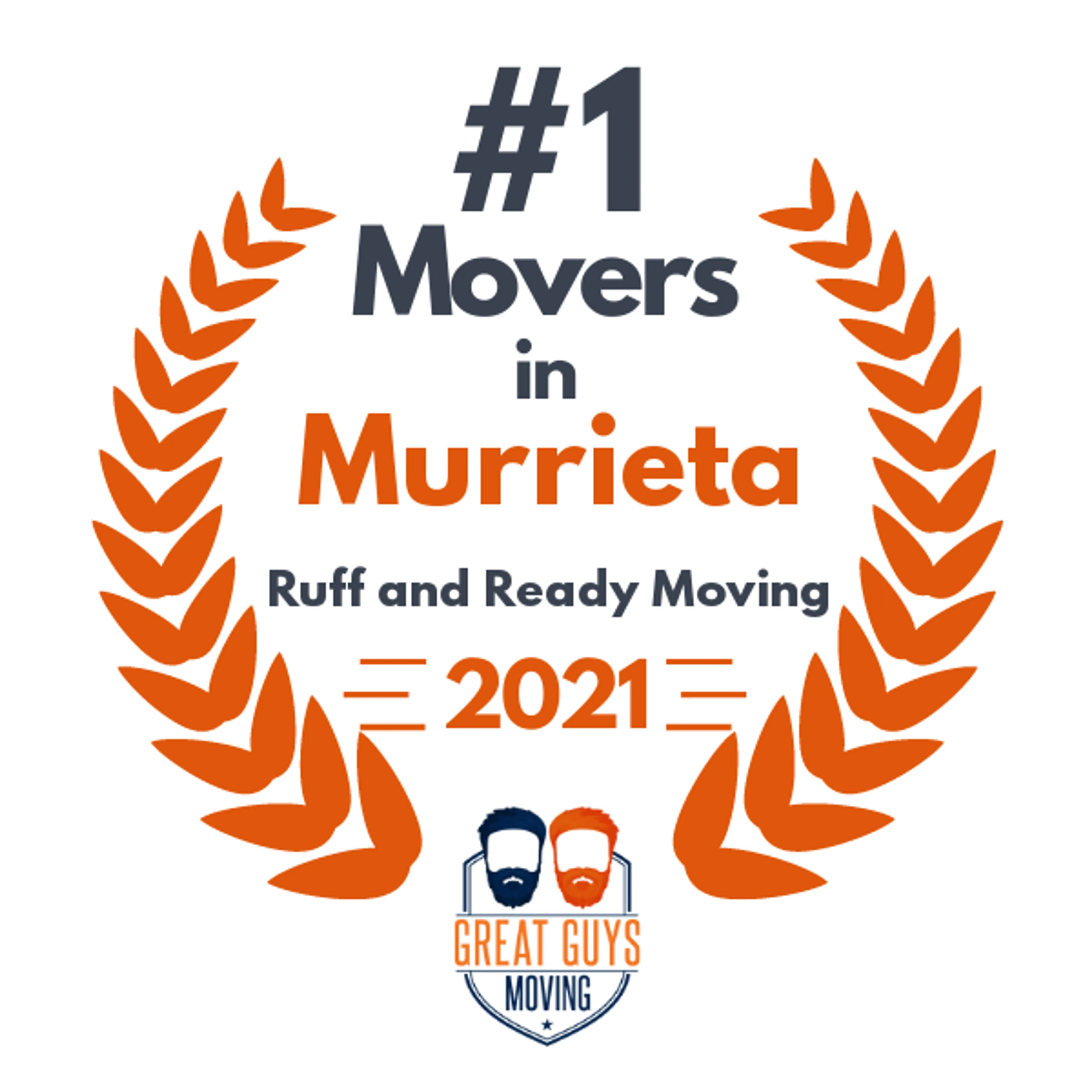 #1 Ranked Movers in Anaheim, CA 2021 award