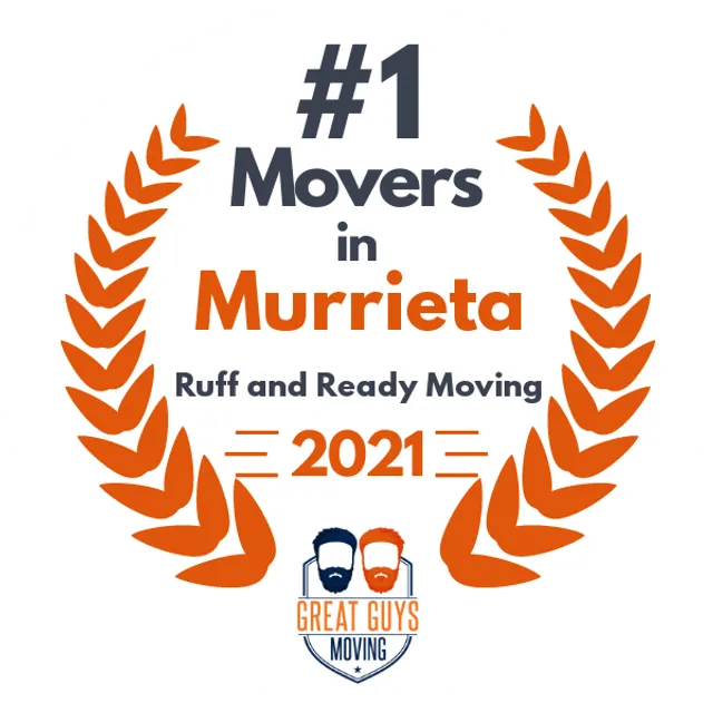 #1 Ranked Movers in Anaheim, CA 2021 award