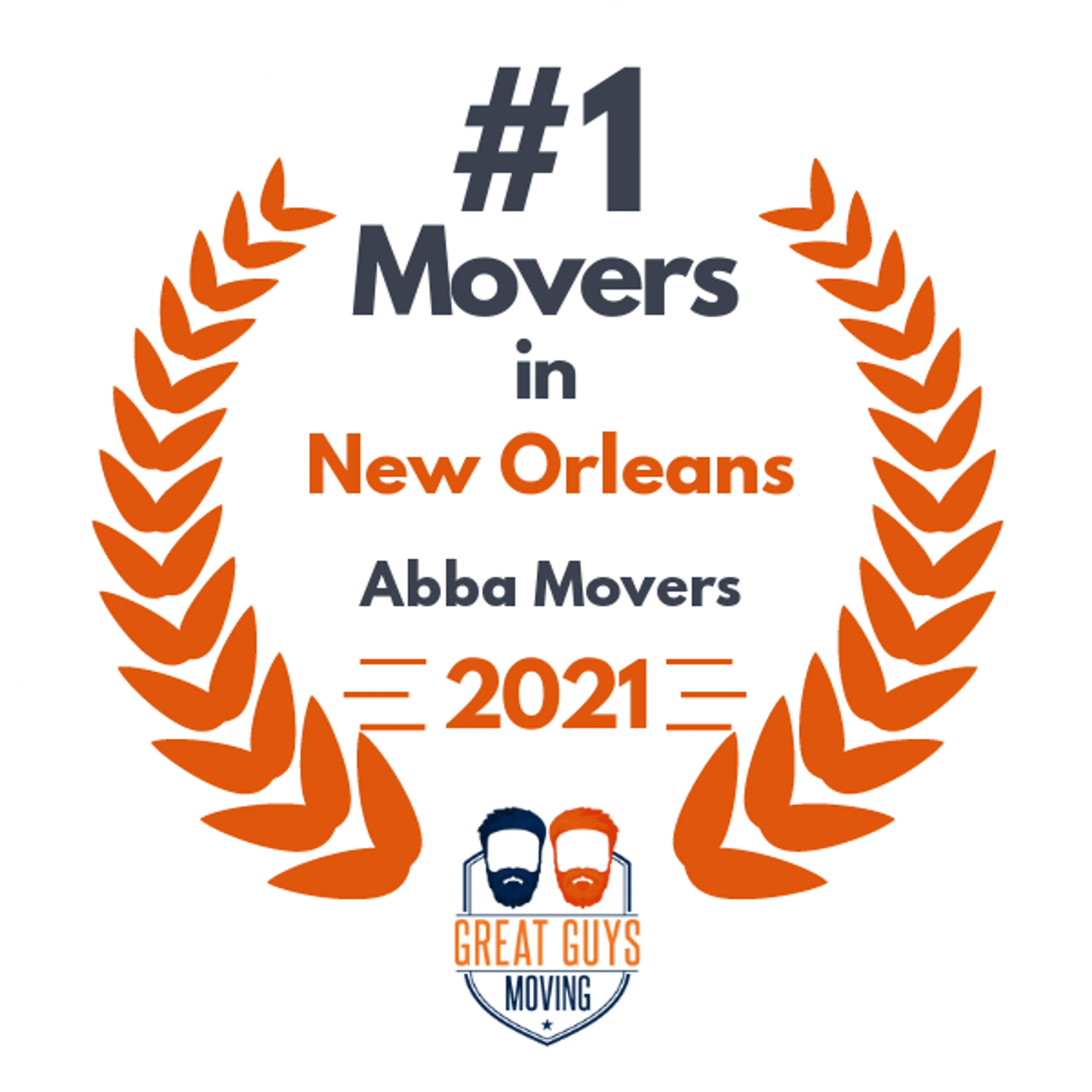 #1 Ranked Movers in New Orleans, LA 2021 award