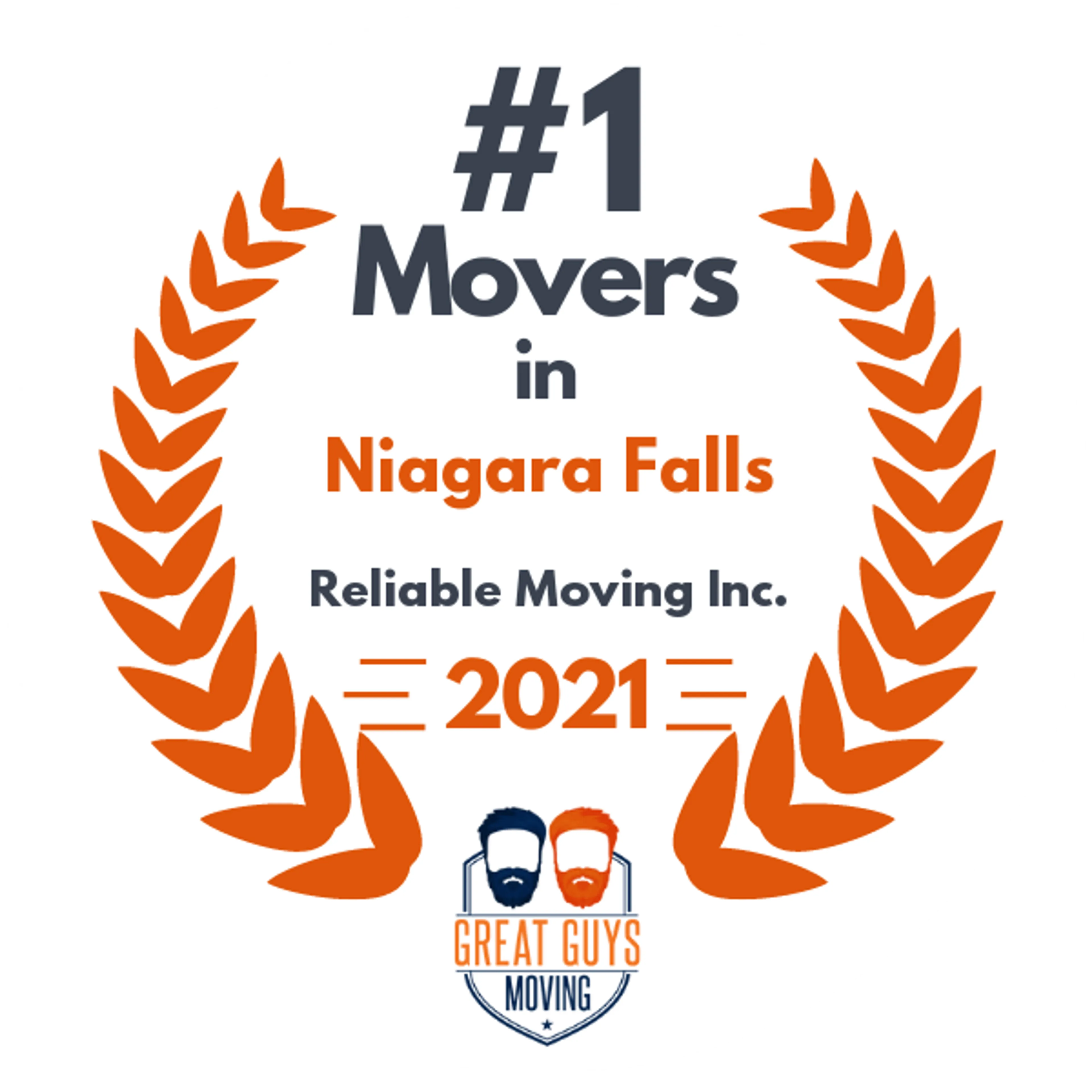 #1 Ranked Movers in Buffalo, NY 2021 award