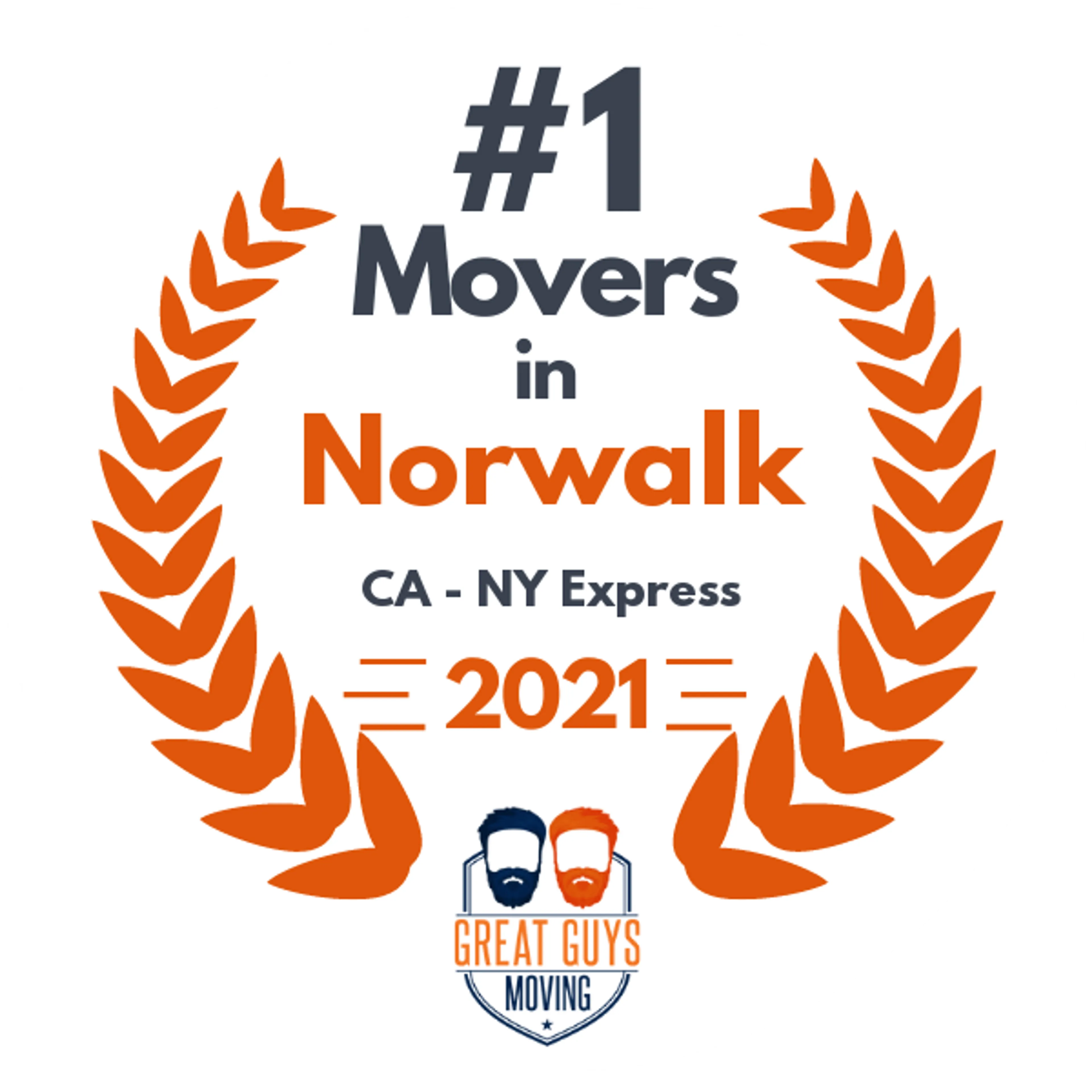#1 Ranked Movers in Los Angeles, CA 2021 award