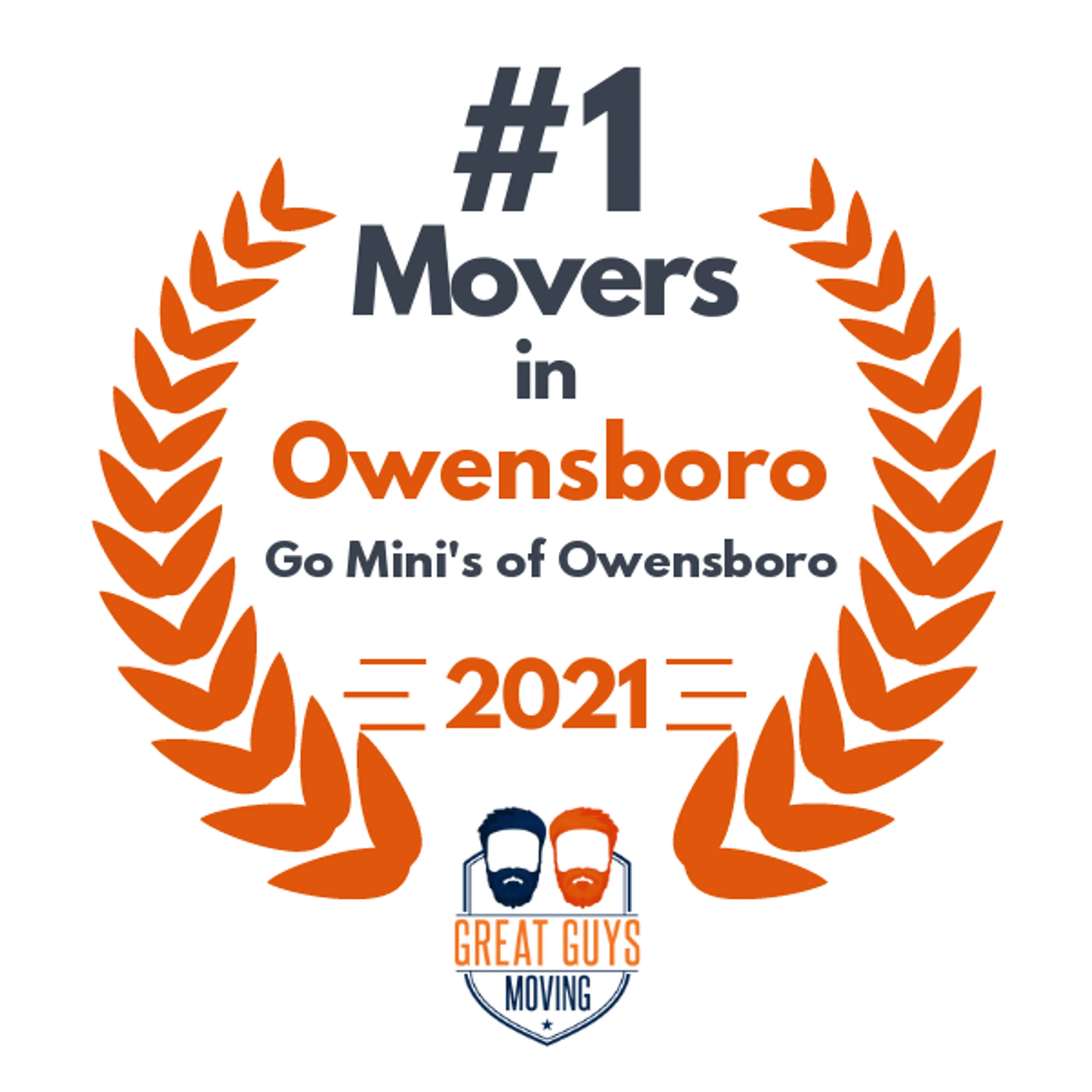 #1 Ranked Movers in Owensboro, KY 2021 award