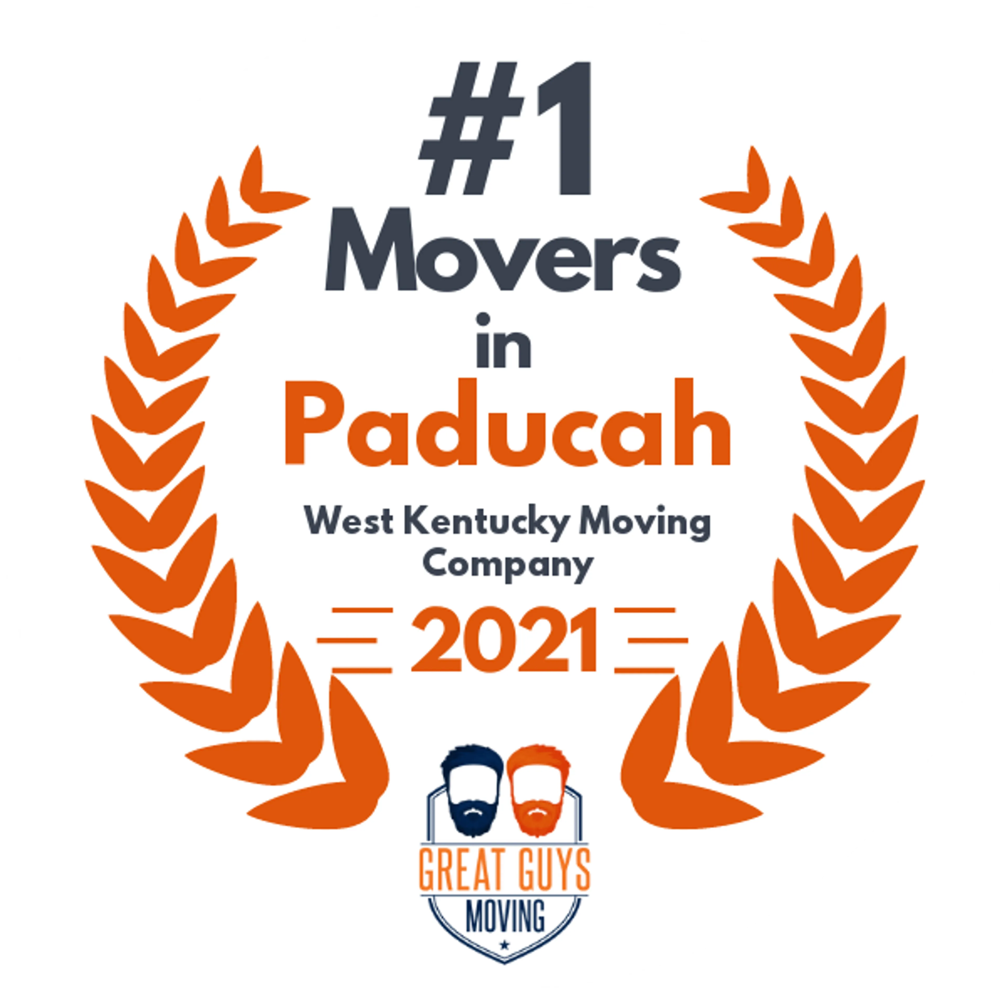#1 Ranked Movers in Paducah, KY 2021 award