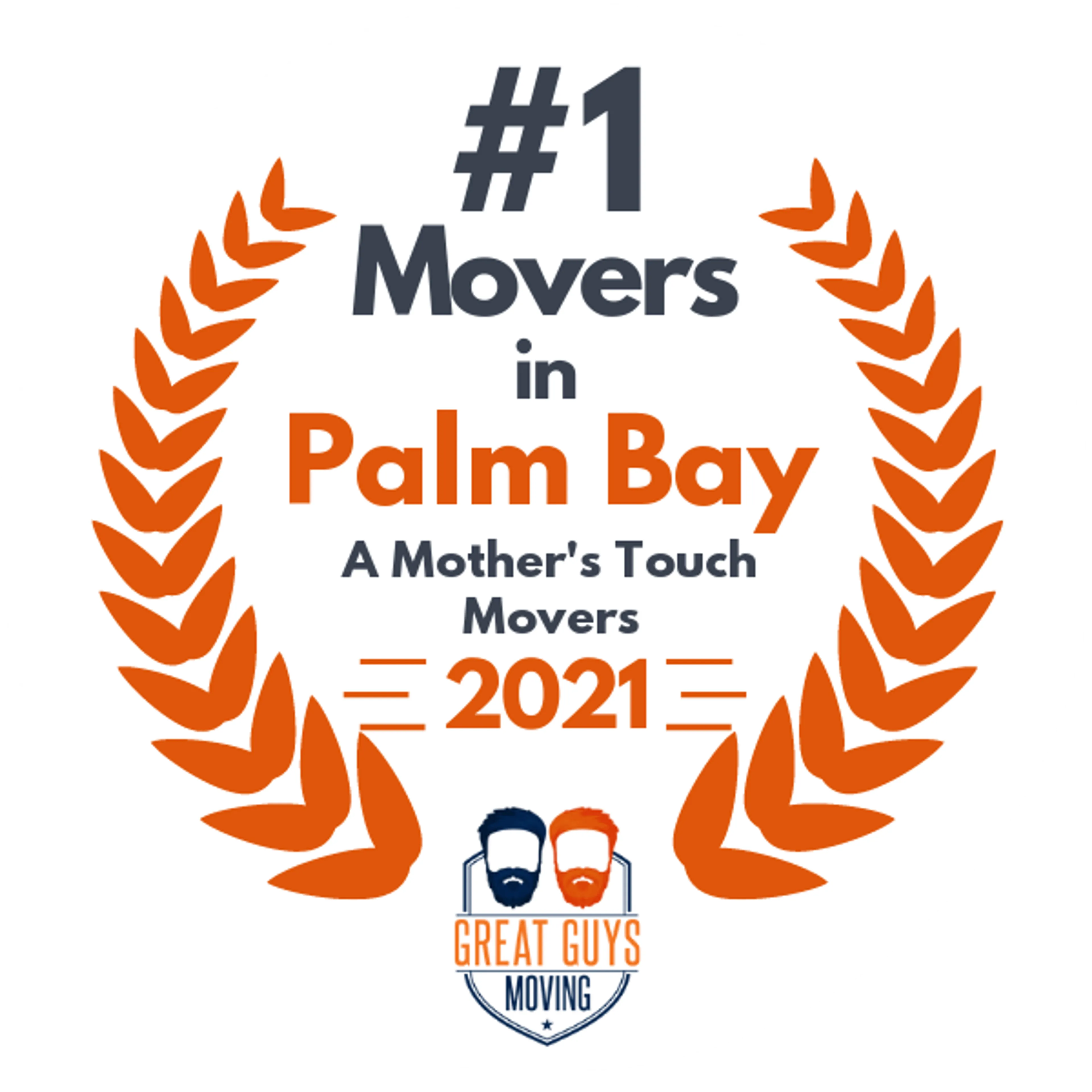 #1 Ranked Movers in Palm Bay, FL 2021 award
