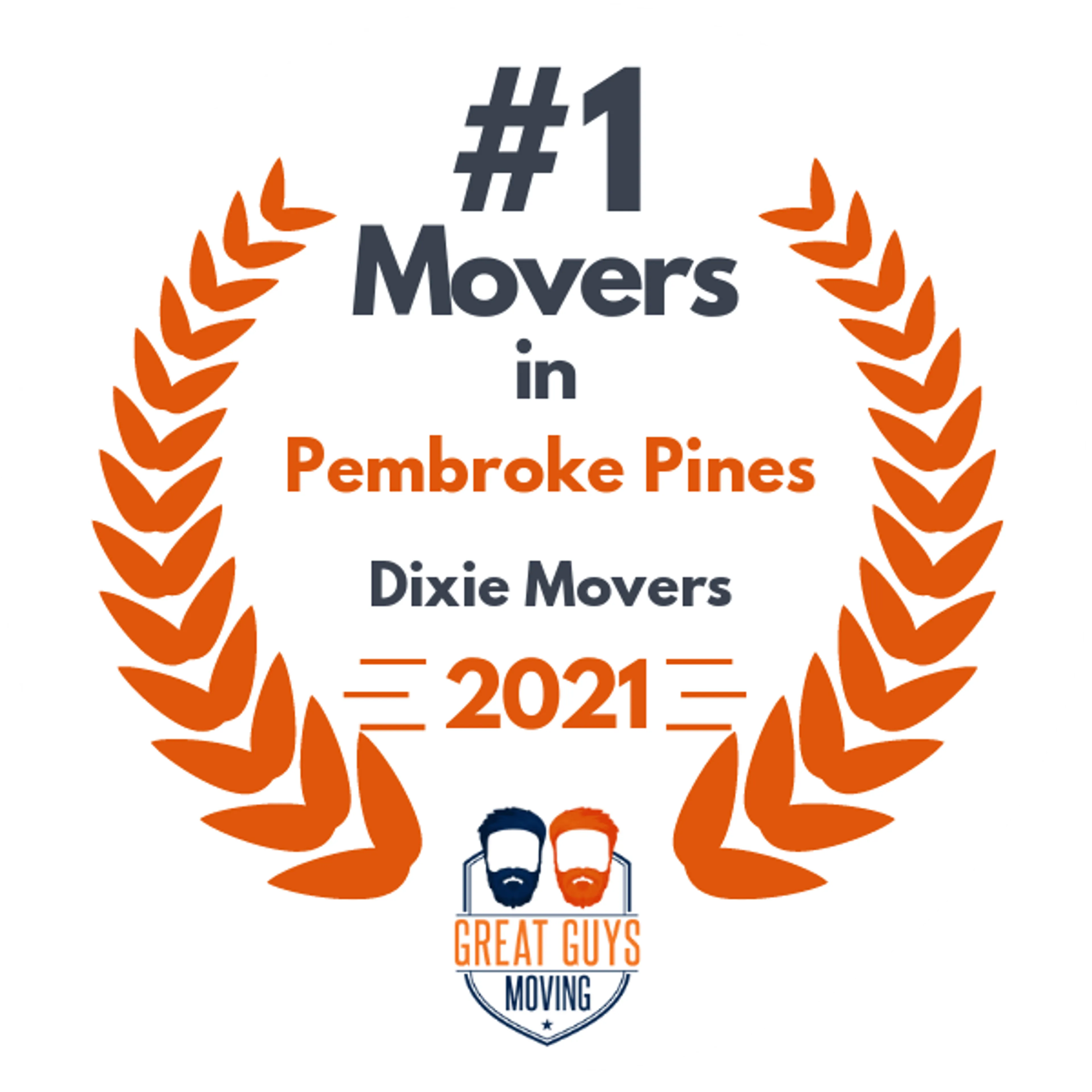 #1 Ranked Movers in Miami, FL 2021 award